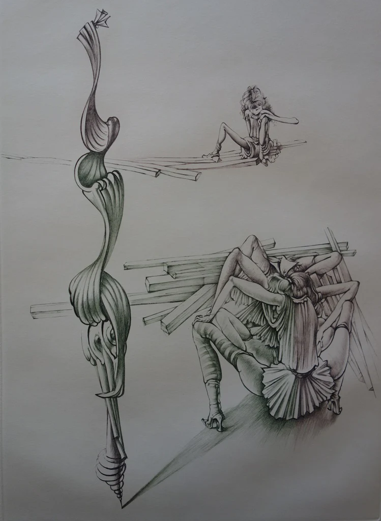 Hans BELLMER : Femme sur les planches, Gravure originale signée - Image 4