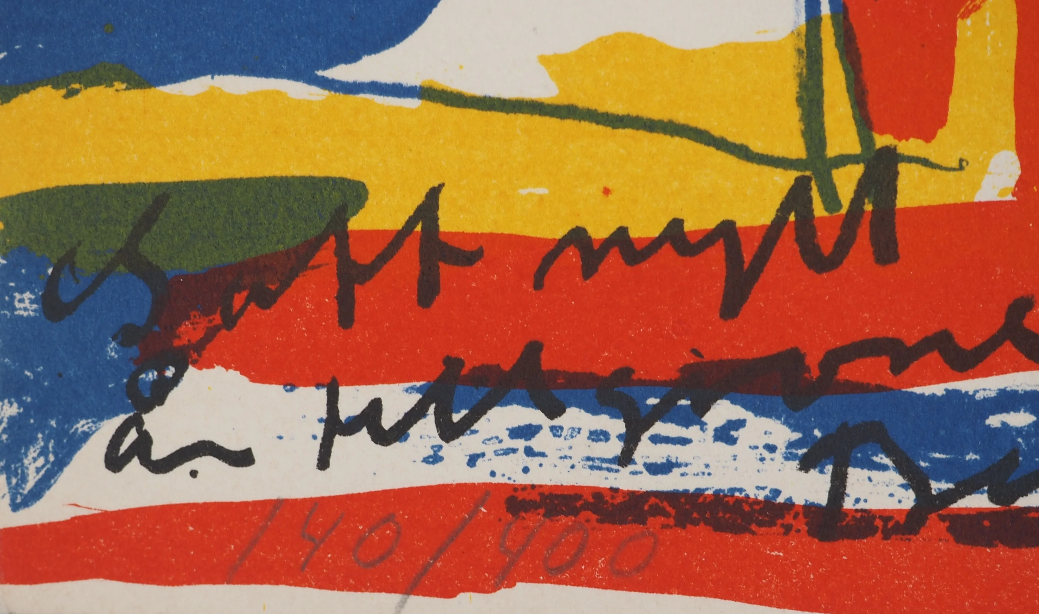 Bengt LINDSTROM : L'oeil rouge, Lithographie originale signée - Image 6