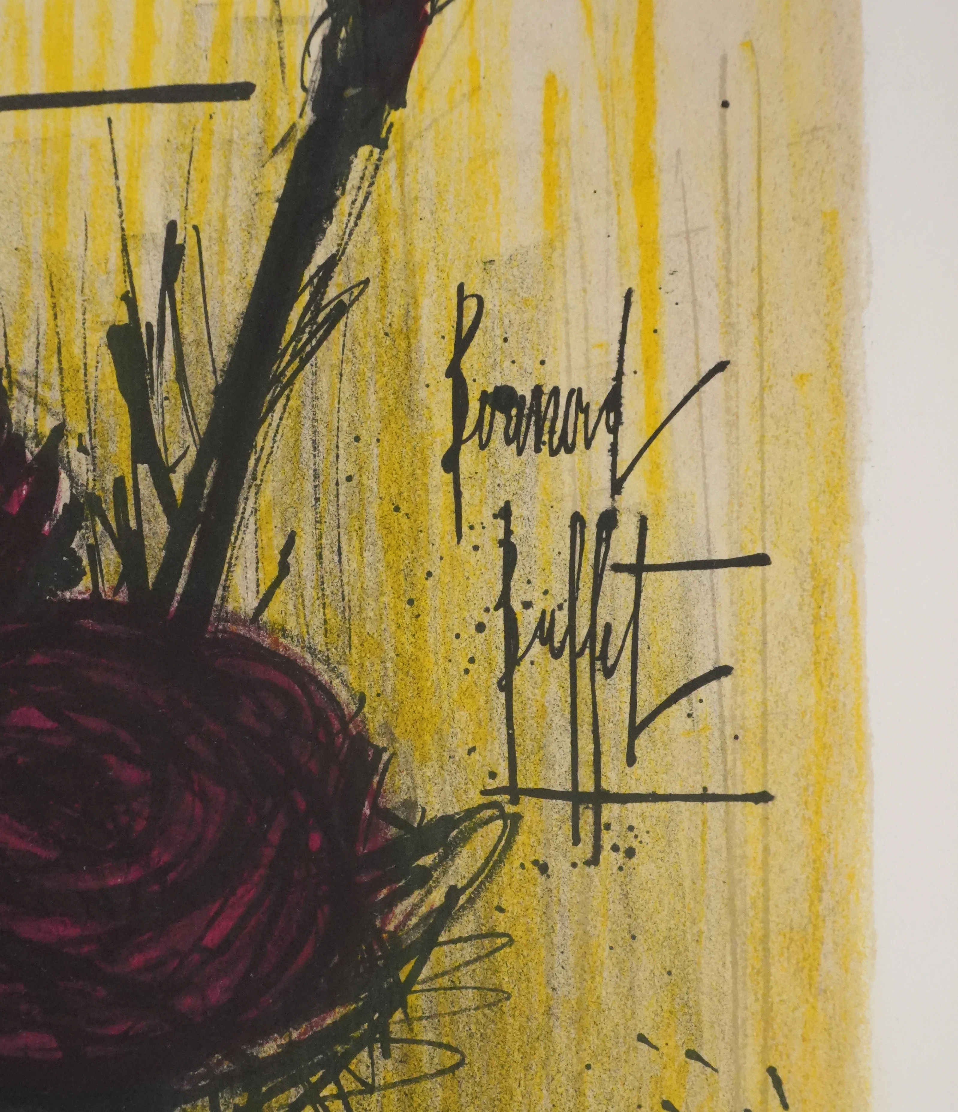 Bernard BUFFET : Les roses, Lithographie originale signée - Image 2