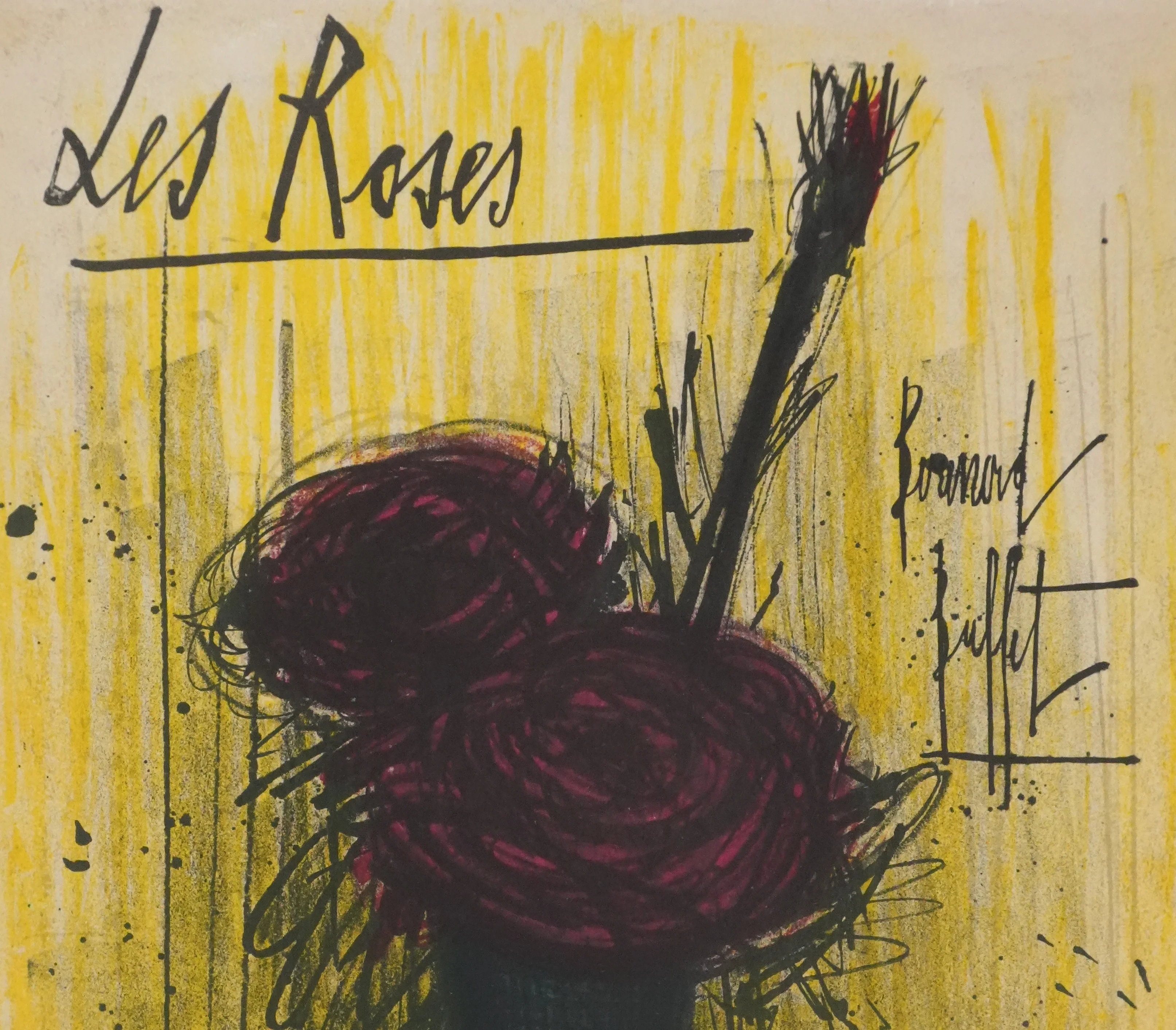 Bernard BUFFET : Les roses, Lithographie originale signée - Image 5