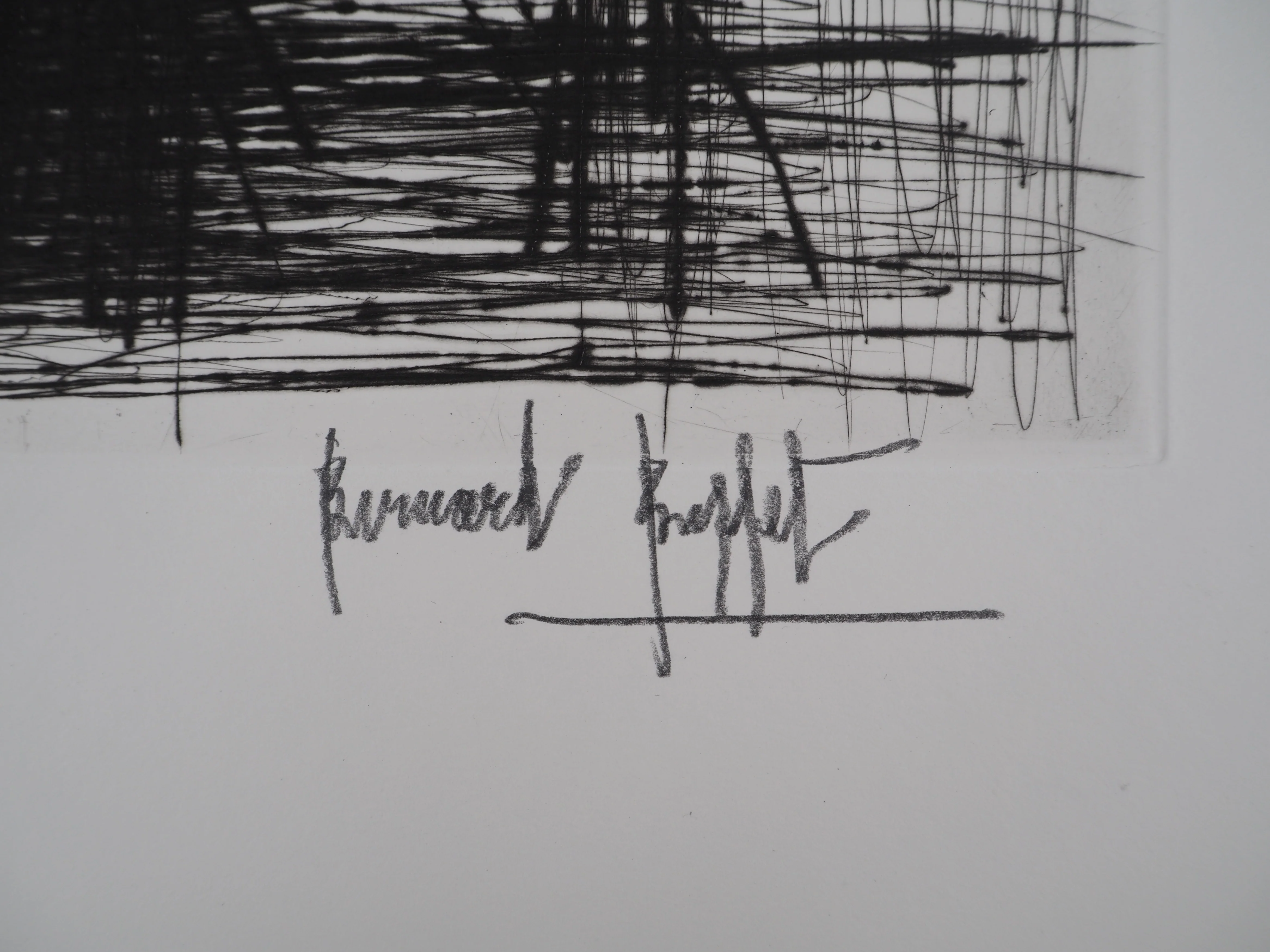Bernard BUFFET : Saules au bord de la rivière, Gravure originale signée - Image 2
