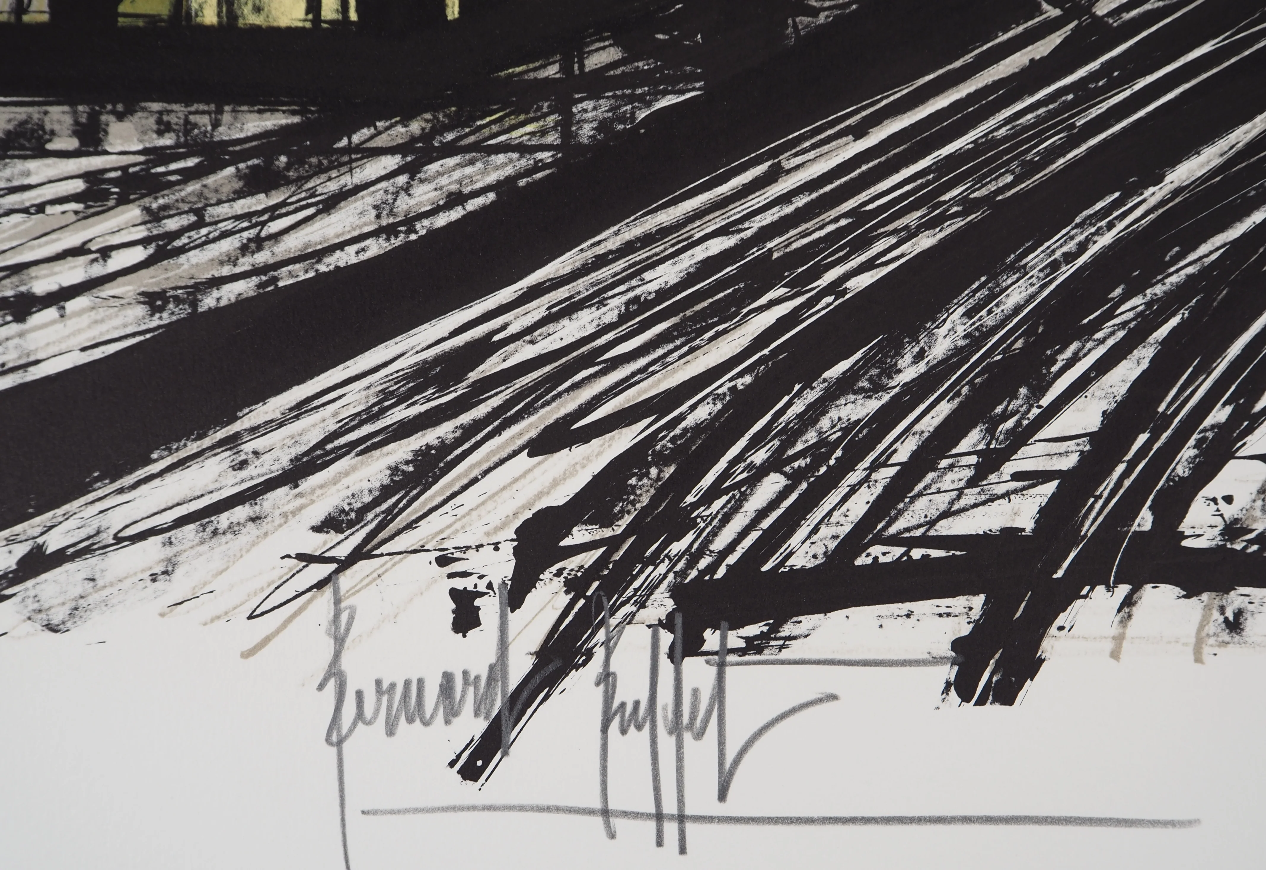 Bernard BUFFET : Village sous la neige, Lithographie originale signée - Image 2