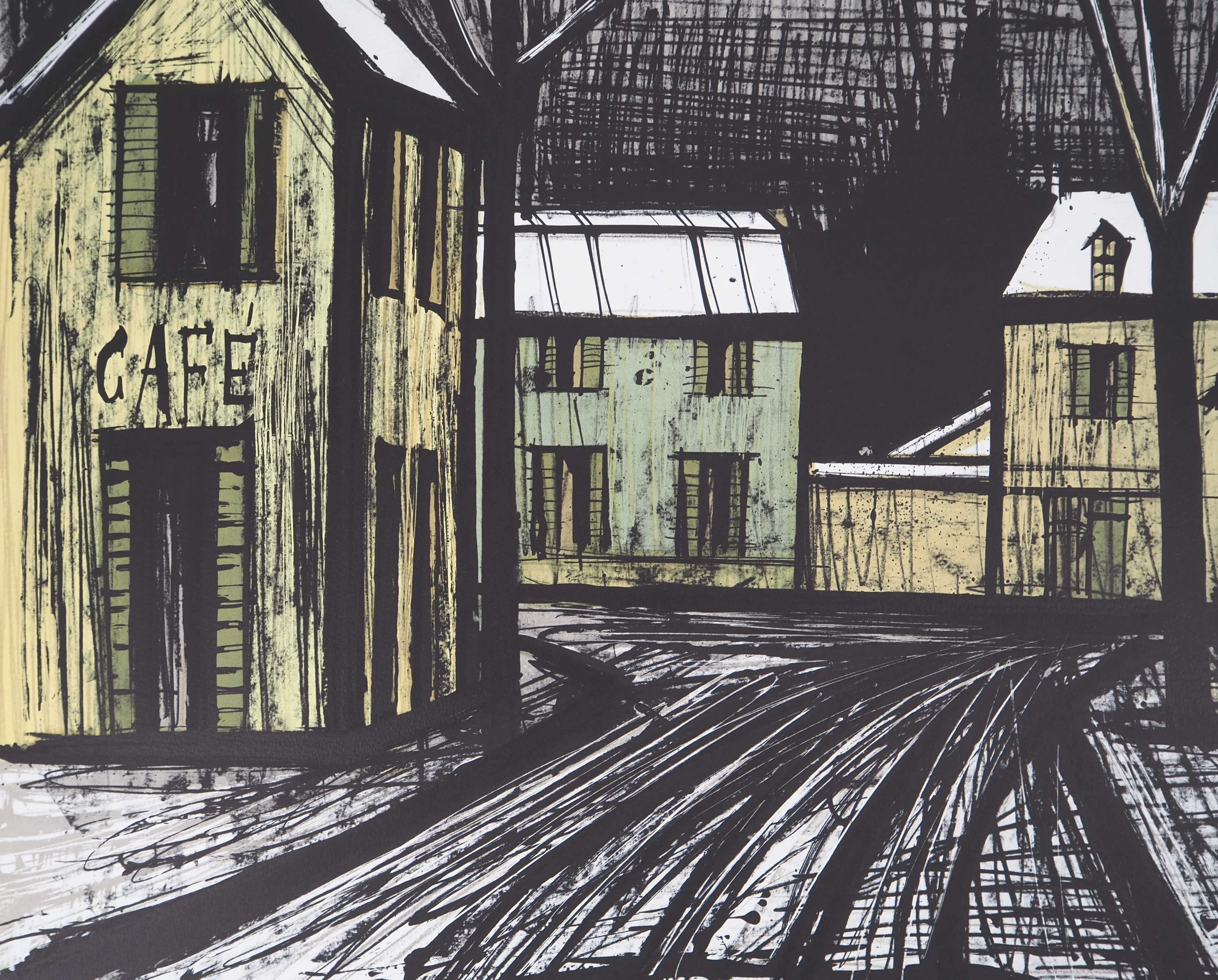 Bernard BUFFET : Village sous la neige, Lithographie originale signée - Image 7