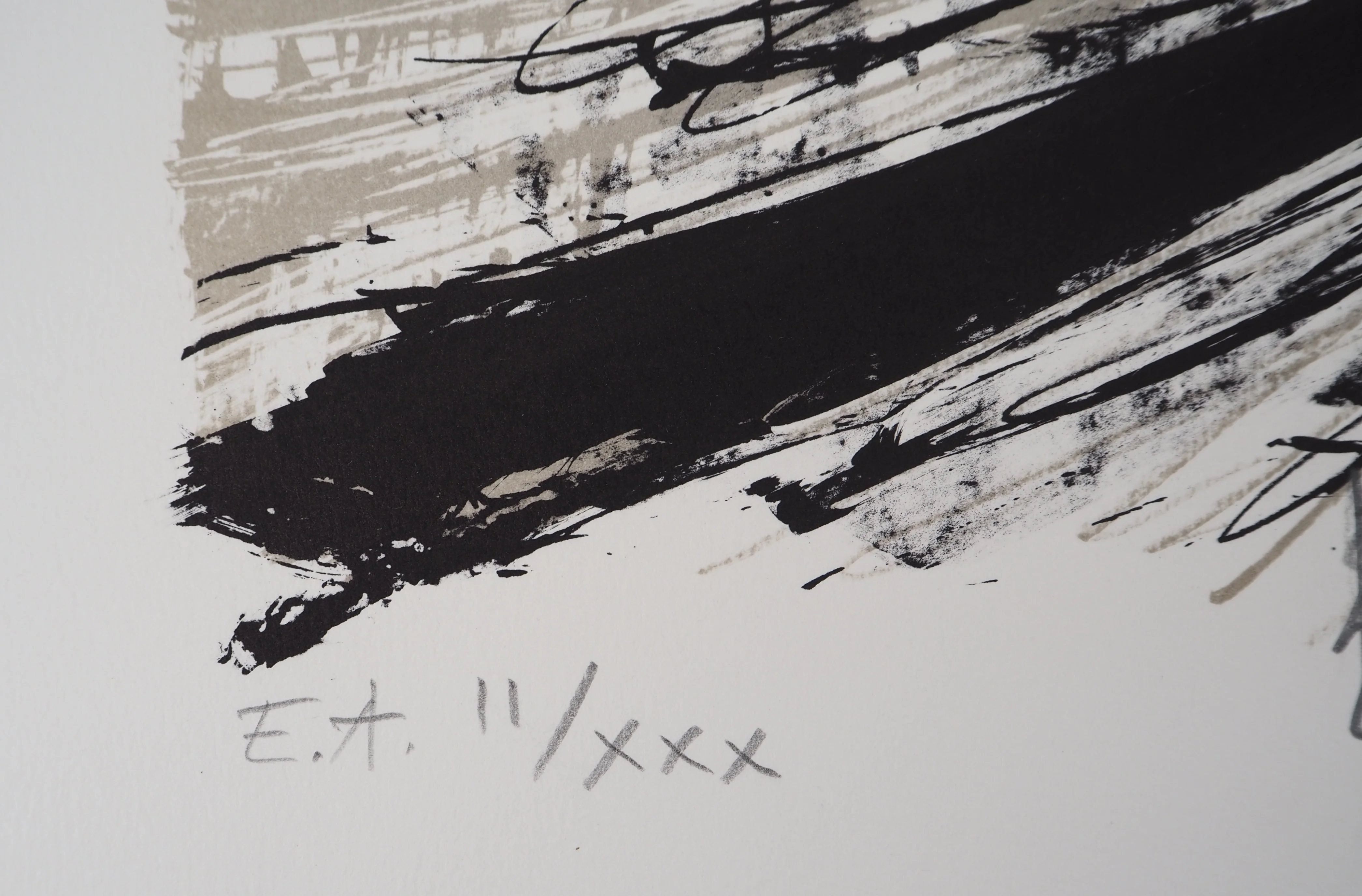 Bernard BUFFET : Village sous la neige, Lithographie originale signée - Image 8