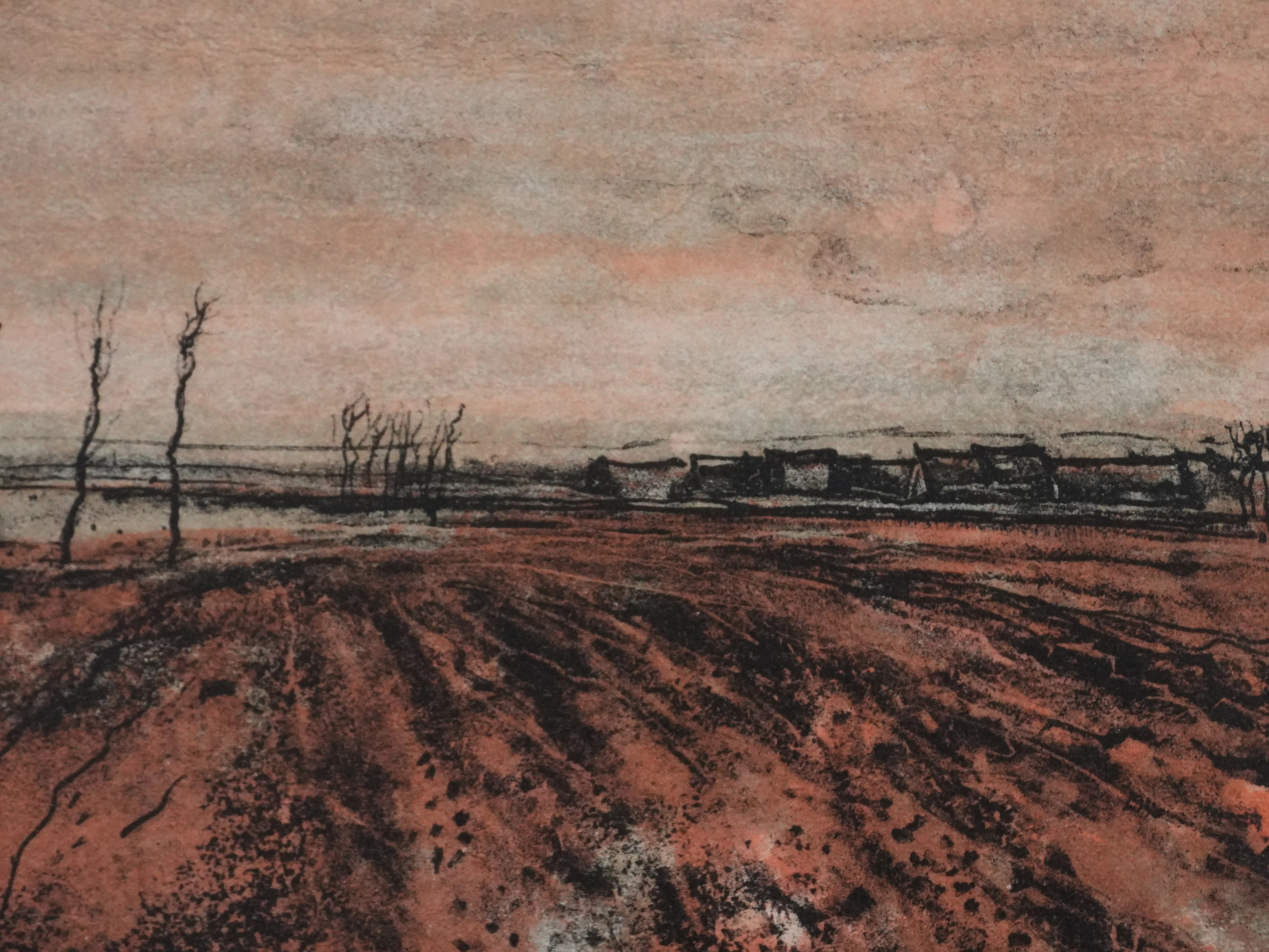 Bernard GANTNER : Les champs au bord du village, Lithographie originale signée - Image 6