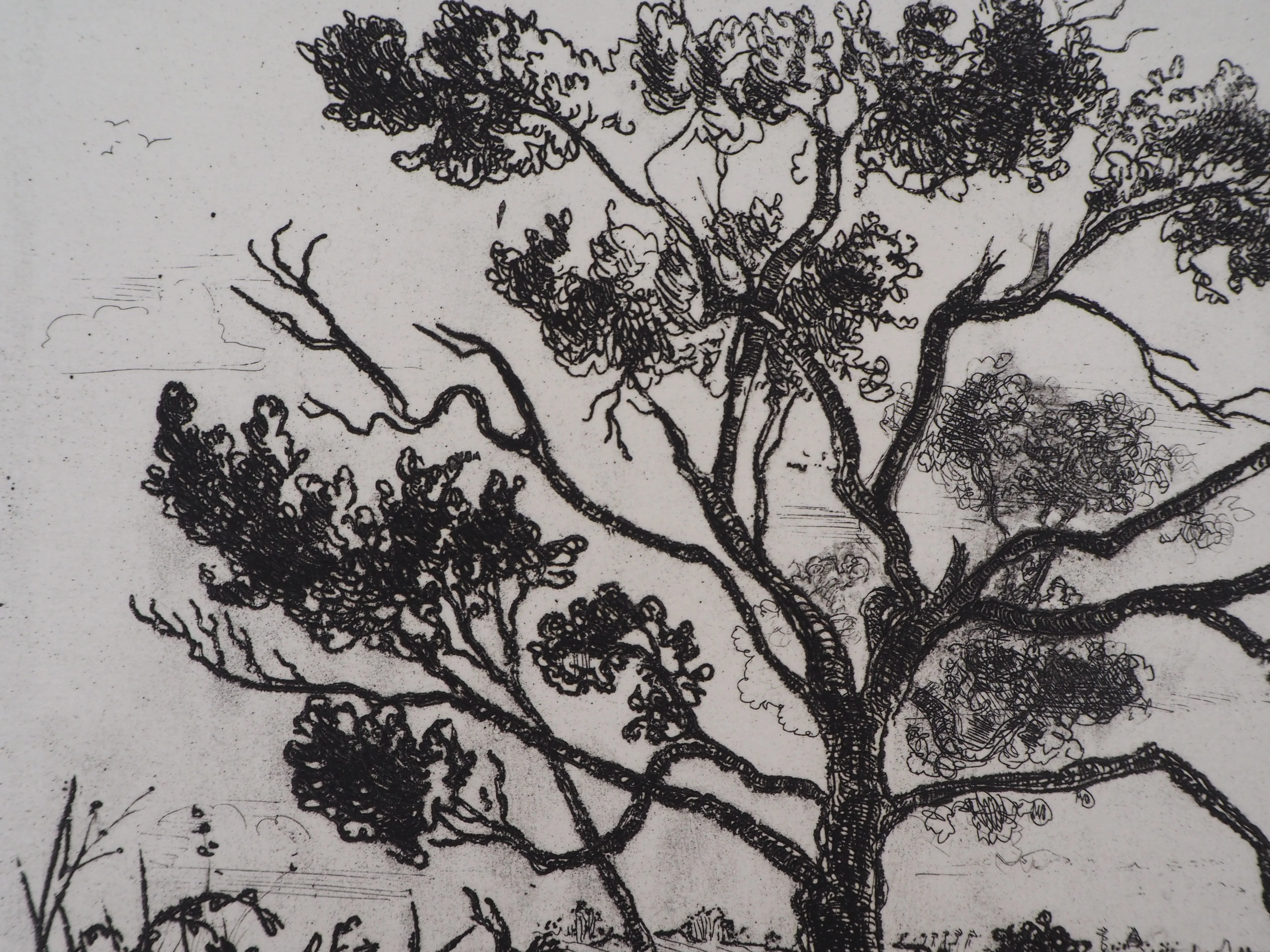 Jean-Eugène BERSIER : Le chasseur à charpont, Gravure originale signée - Image 7