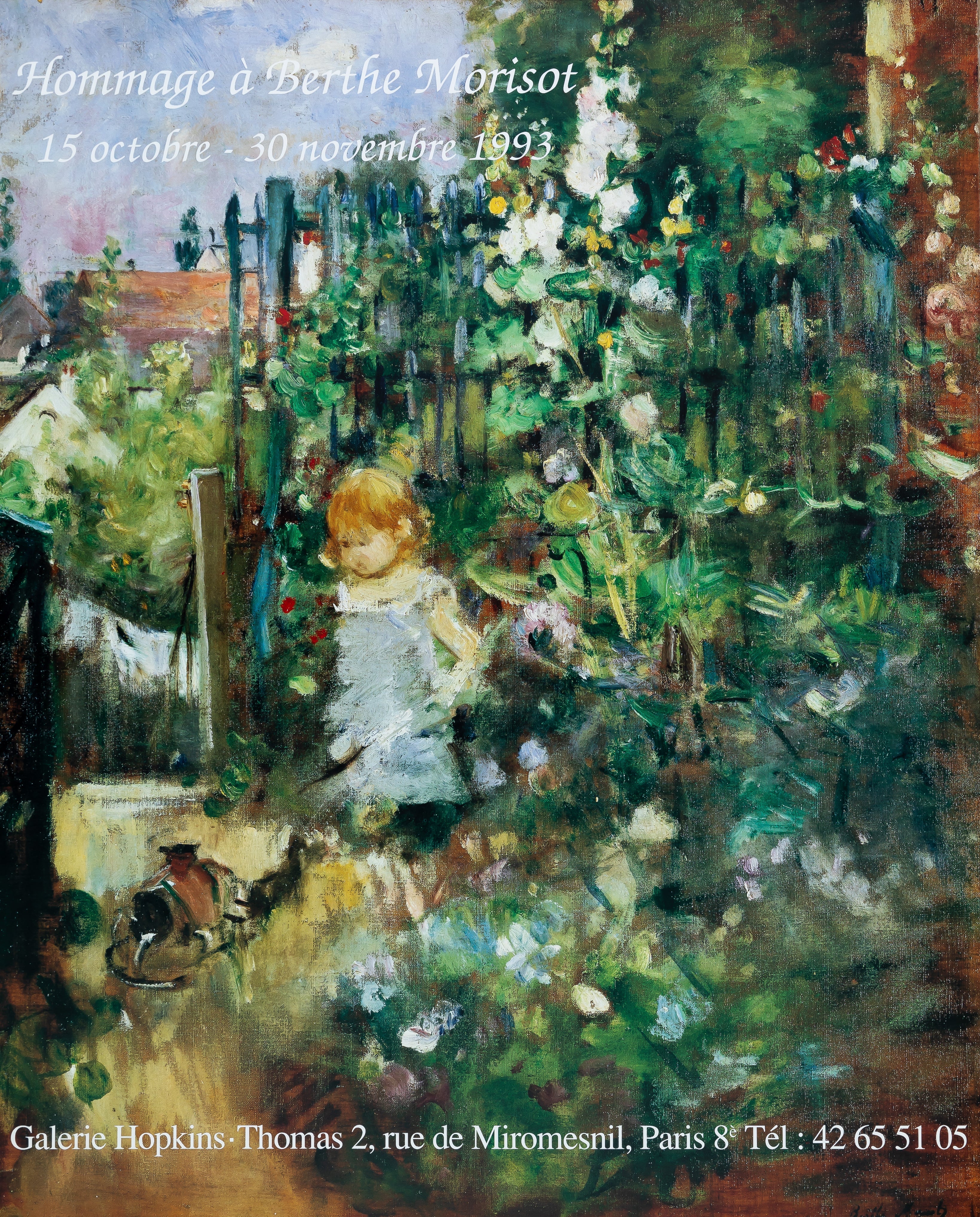 Berthe MORISOT : Enfant dans le jardin de roses, Affiche originale d'époque - Image 6