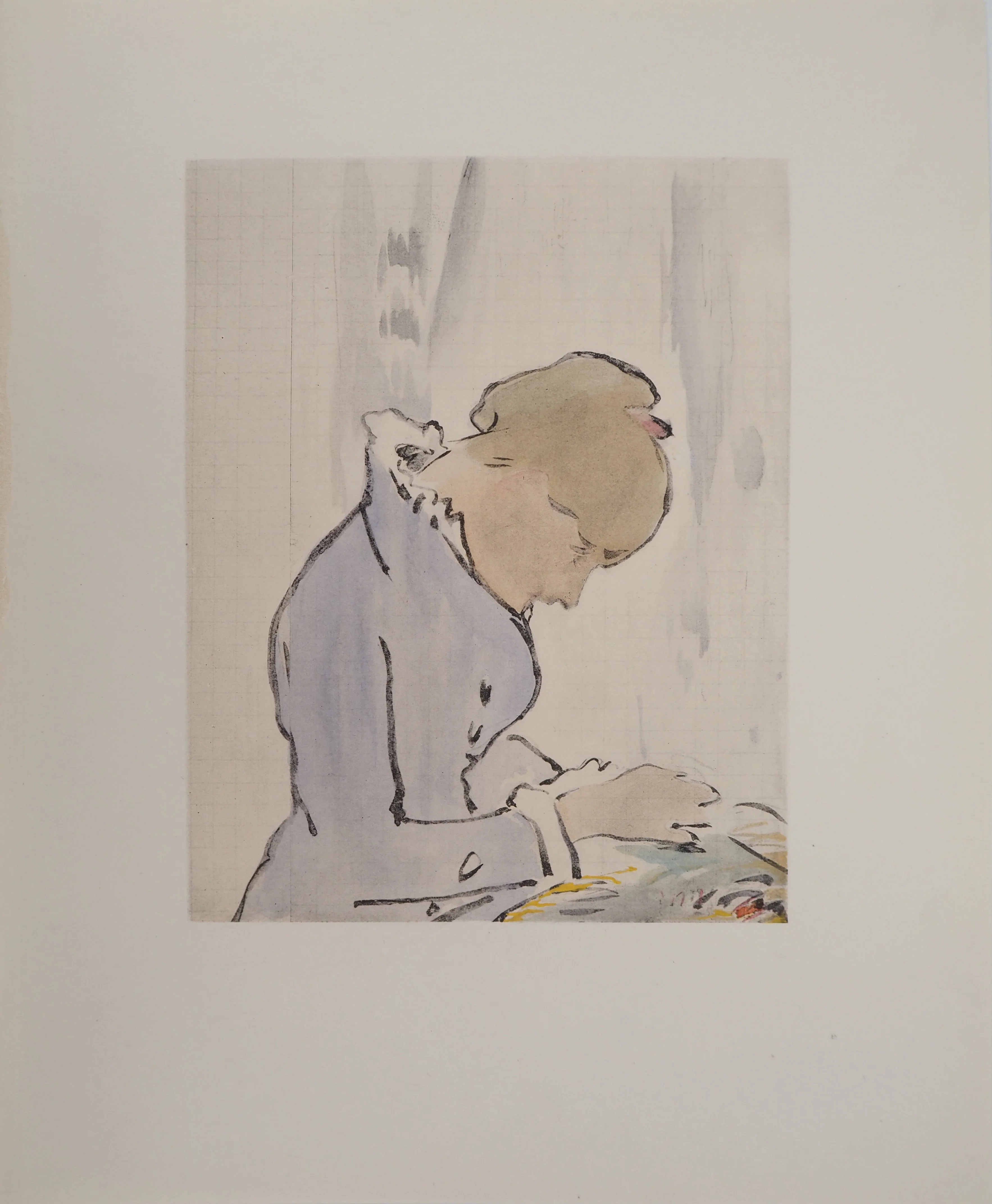 Berthe MORISOT : La couturière, Lithographie - Image 2