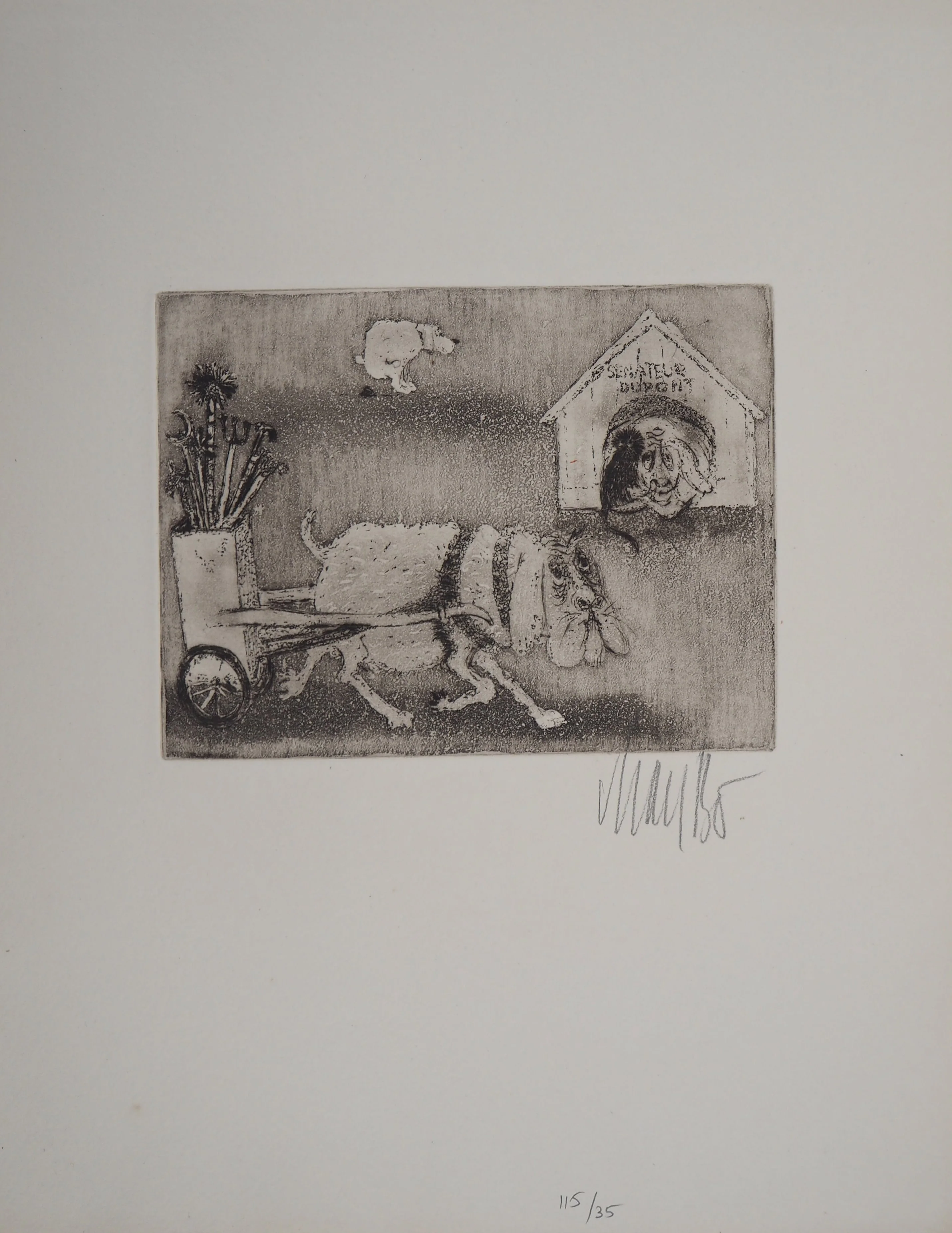 Lars BO : Sénateur Dupont, Gravure originale signée