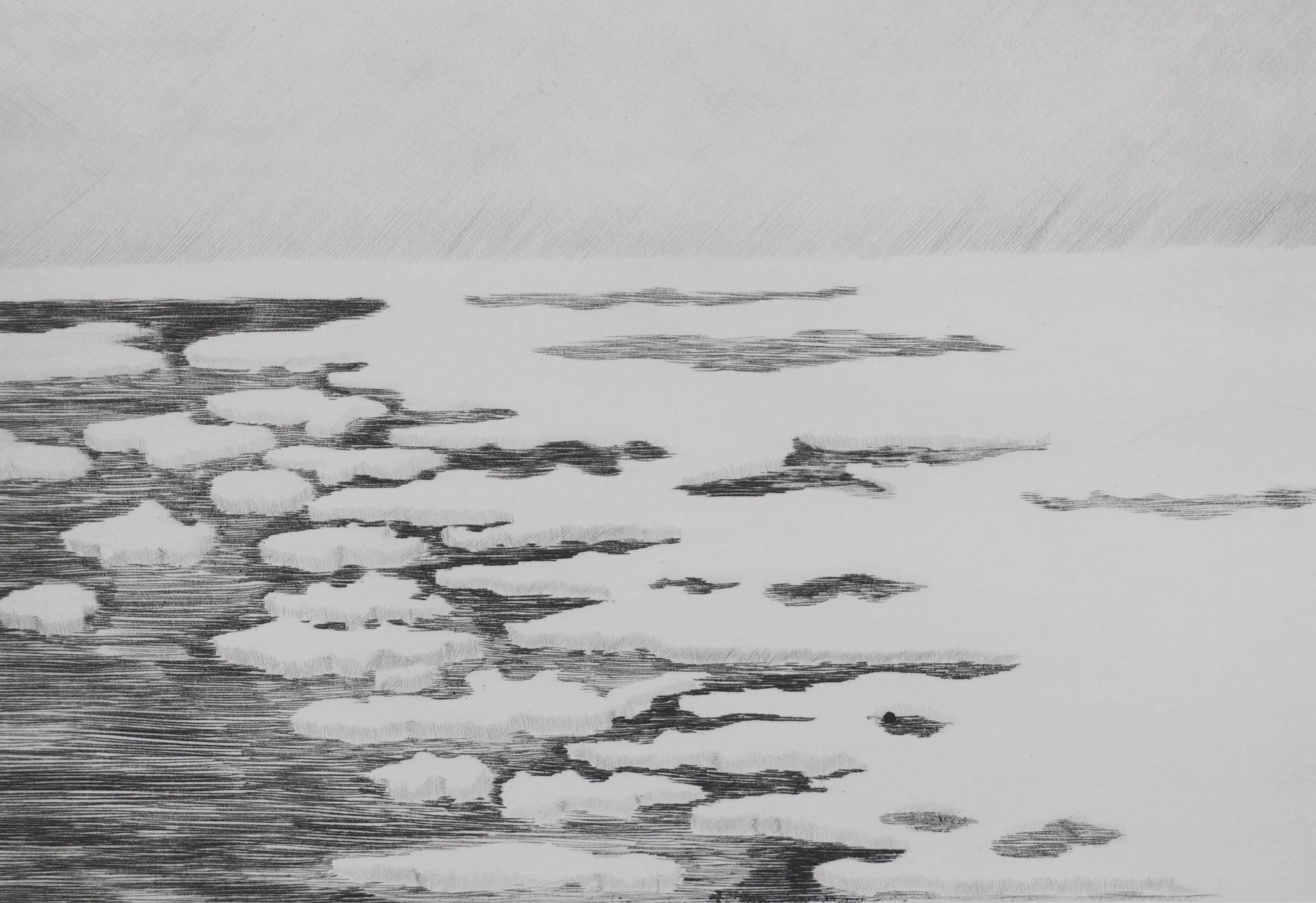 Camille COMBE : 81° Nord, Gravure originale signée - Image 5