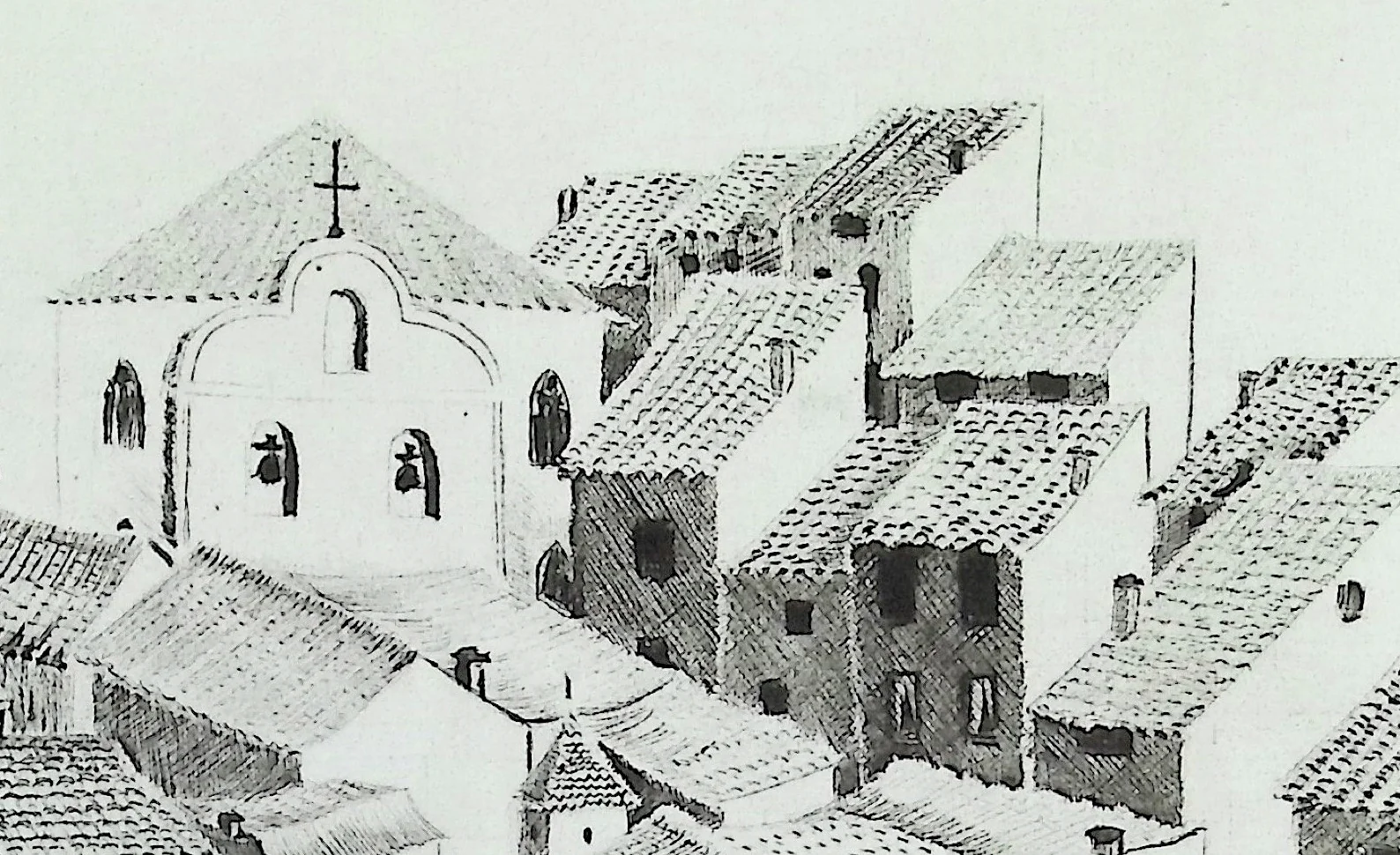 Camille COMBE : Castilla de Farfana, Gravure originale signée - Image 3