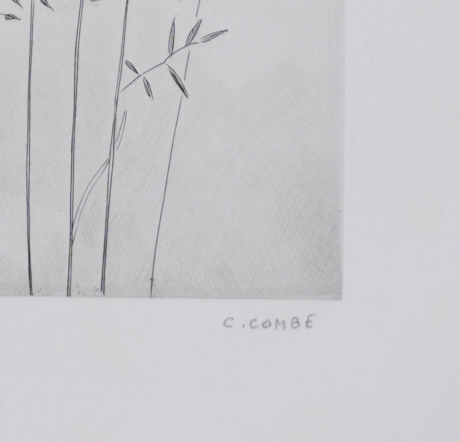 Camille COMBE : Contre ciel, Gravure originale signée - Image 2