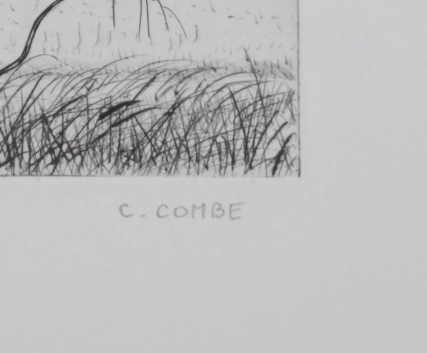 Camille COMBE : Crinières au vent, Gravure originale signée - Image 2