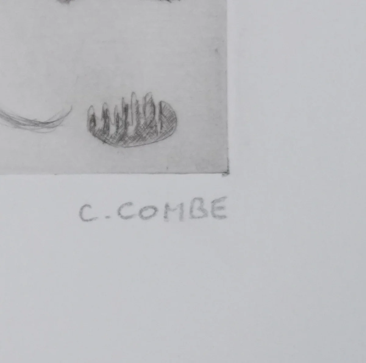 Camille COMBE : En neige, Gravure originale signée - Image 3