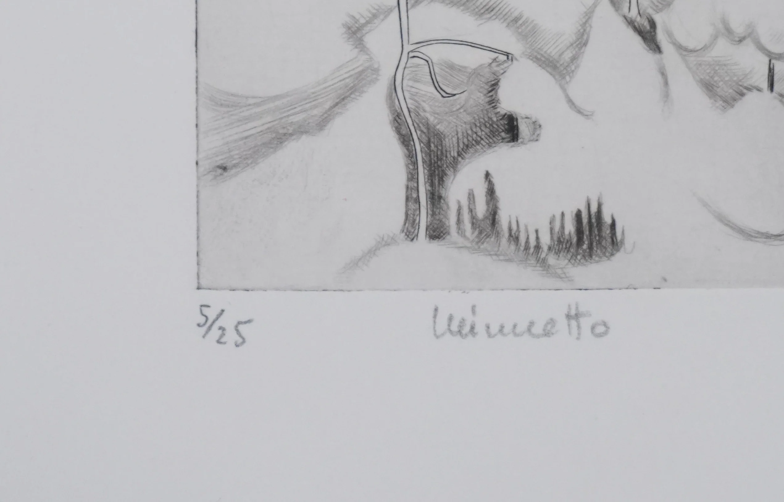Camille COMBE : En neige, Gravure originale signée - Image 7