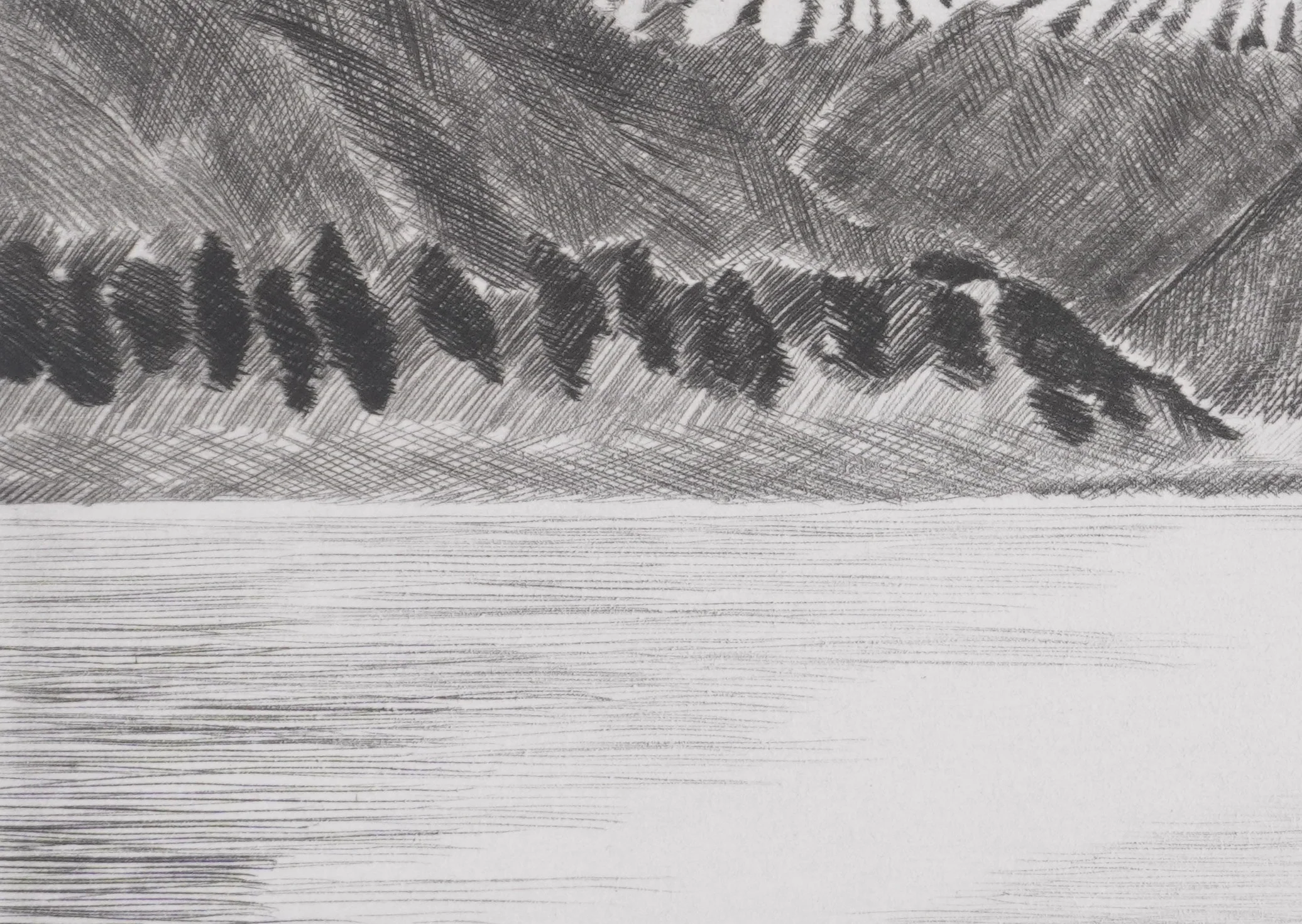 Camille COMBE : La terre des Pics Aigus, Gravure originale signée - Image 7