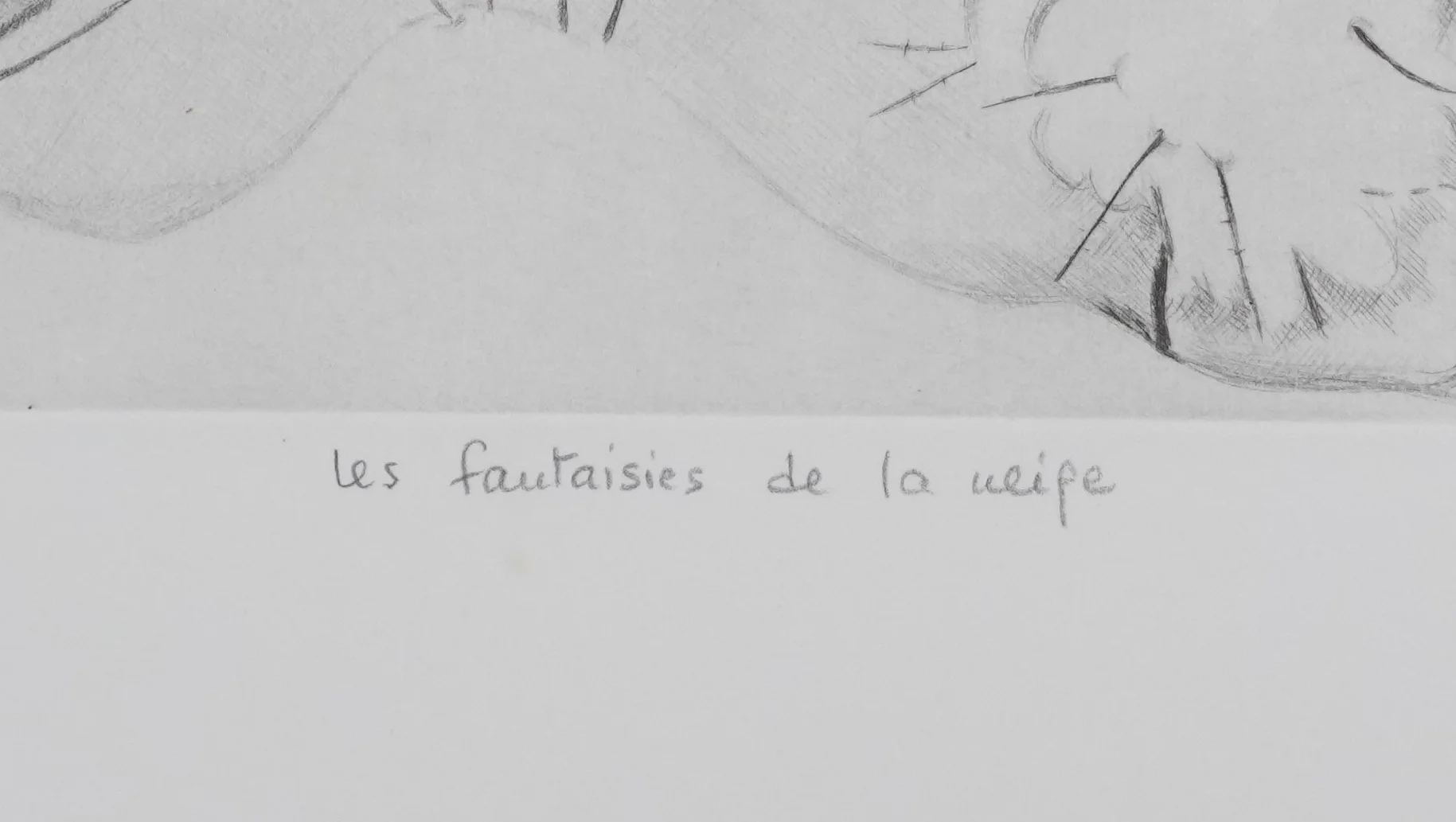 Camille COMBE : Les fantaisies de la neige, Gravure originale signée - Image 7