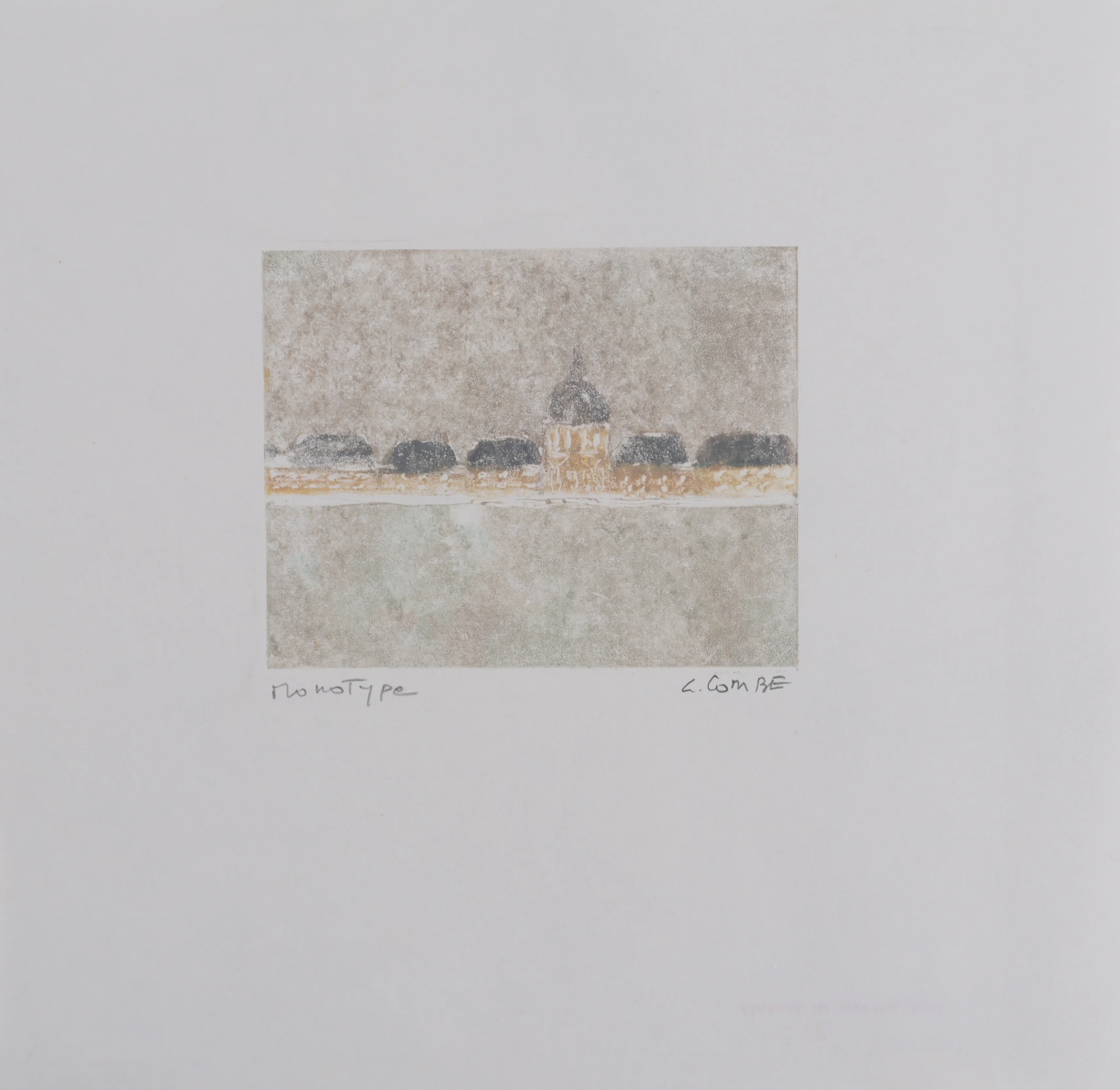 Camille COMBE : Les petites maisons, Monotype original signé - Image 3