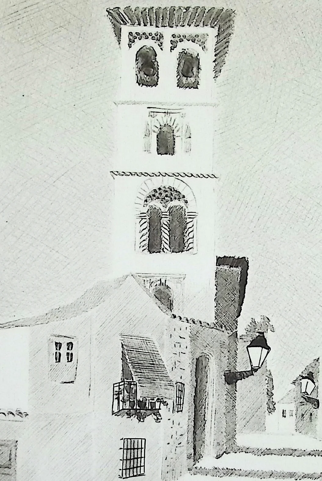 Camille COMBE : Lumière andalouse, Gravure originale signée - Image 3