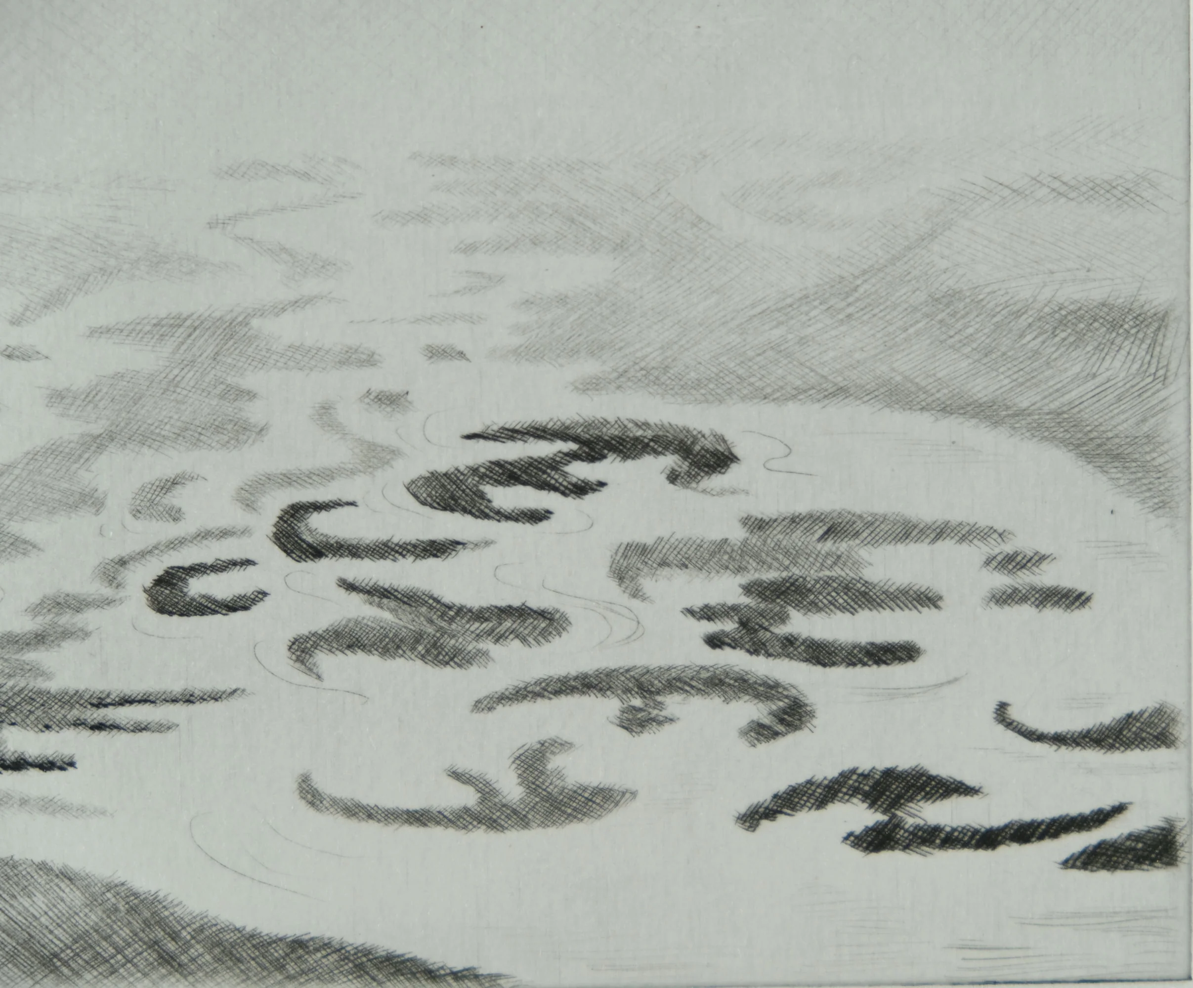 Camille COMBE : Méandres d'Islande, Gravure originale signée - Image 4