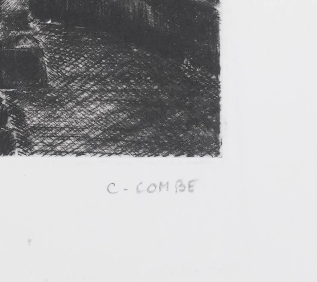 Camille COMBE : Saint-Michel l'aiguille, Gravure originale signée - Image 2