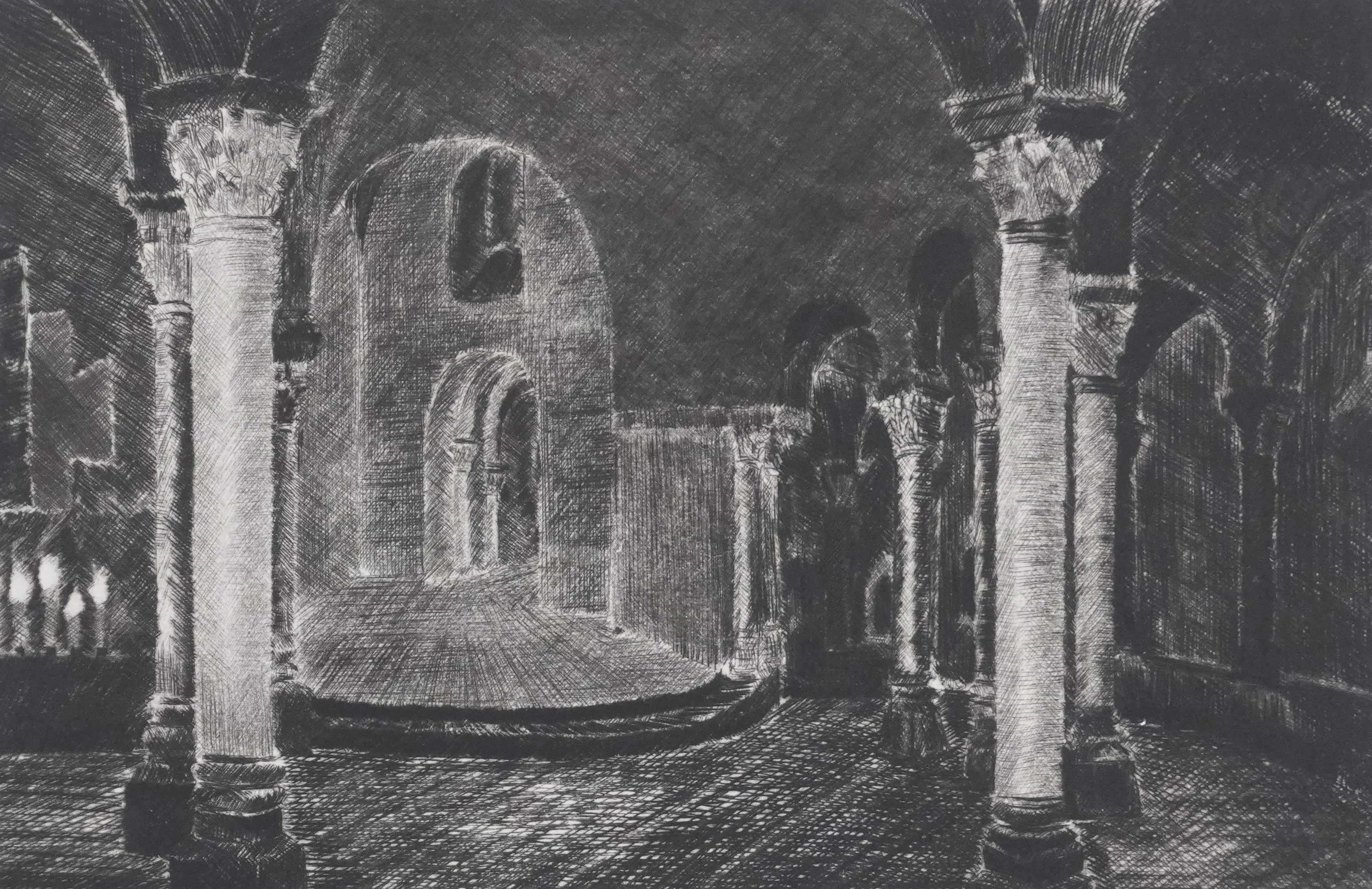 Camille COMBE : Saint-Michel l'aiguille, Gravure originale signée - Image 4