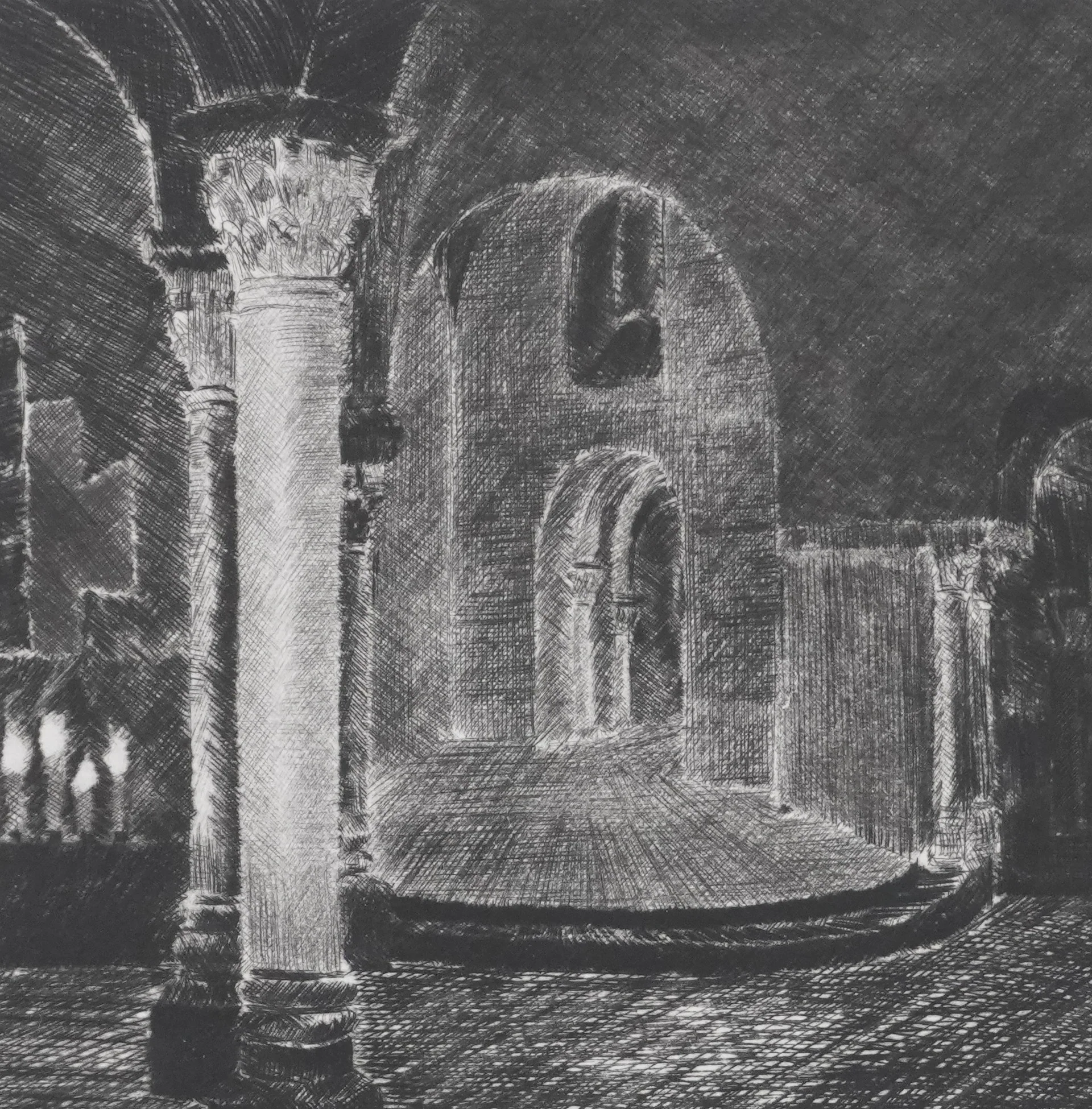 Camille COMBE : Saint-Michel l'aiguille, Gravure originale signée - Image 5