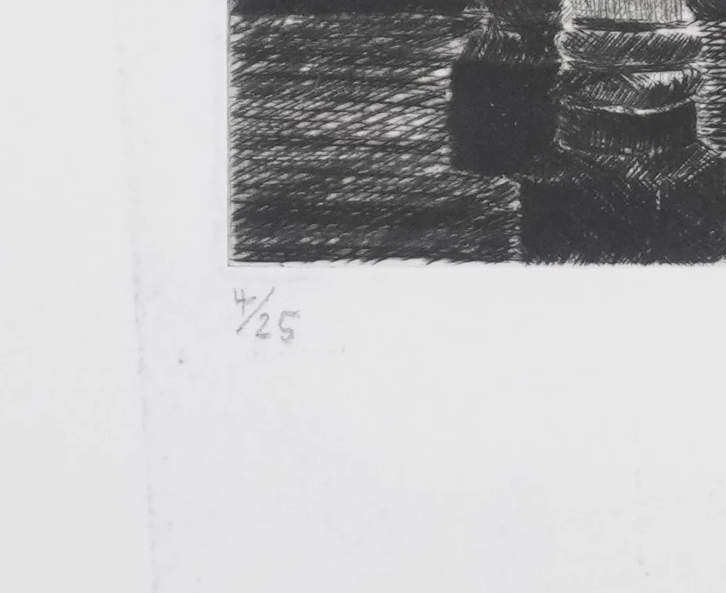 Camille COMBE : Saint-Michel l'aiguille, Gravure originale signée - Image 6