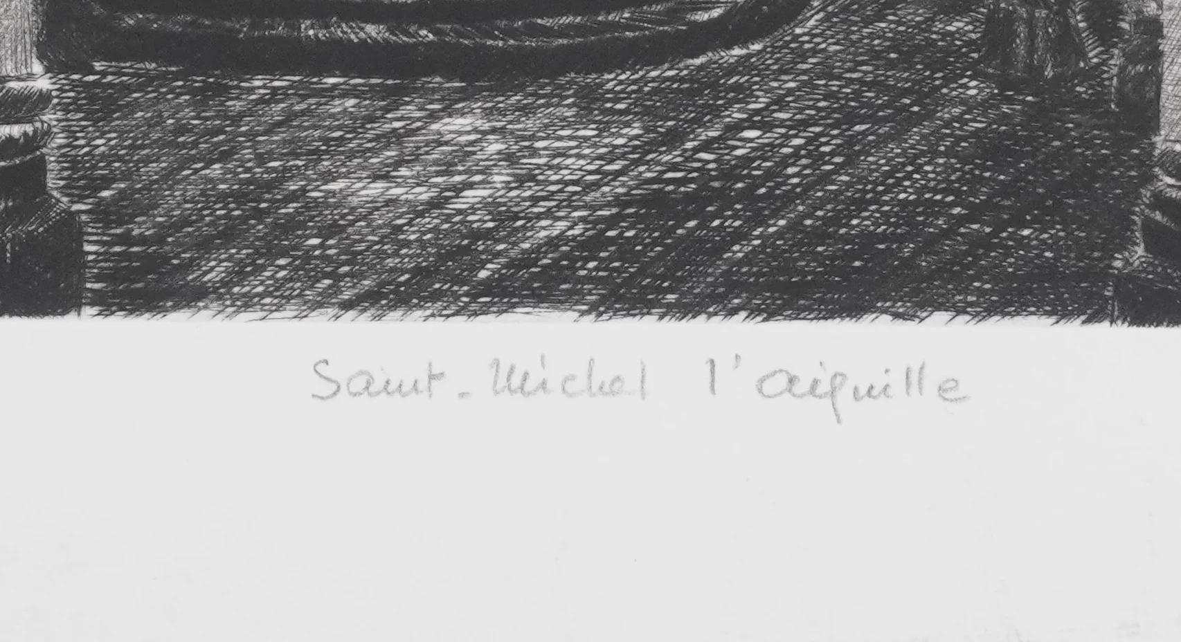 Camille COMBE : Saint-Michel l'aiguille, Gravure originale signée - Image 7