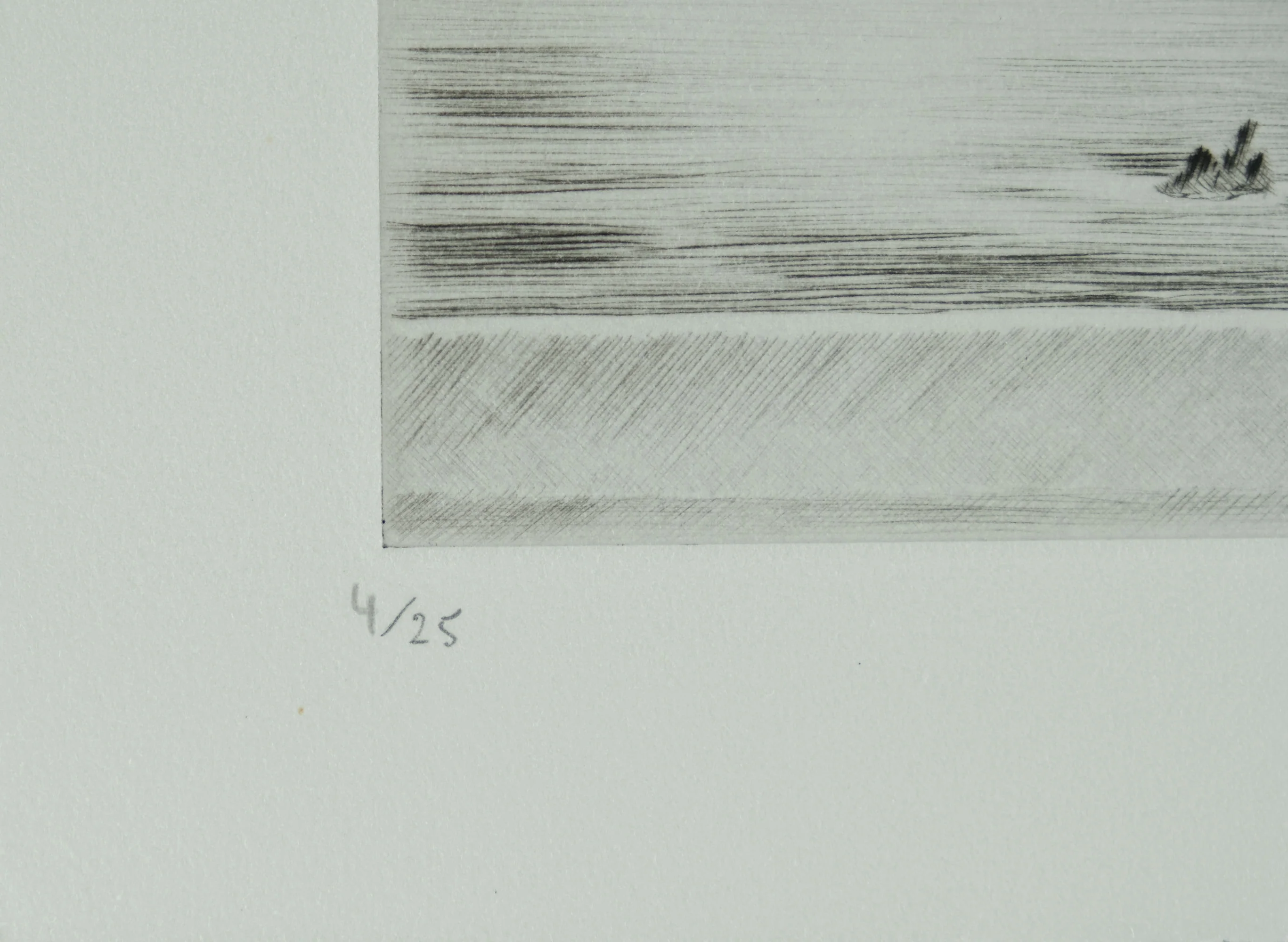 Camille COMBE : Santorin sous les nuages, Gravure originale signée - Image 6