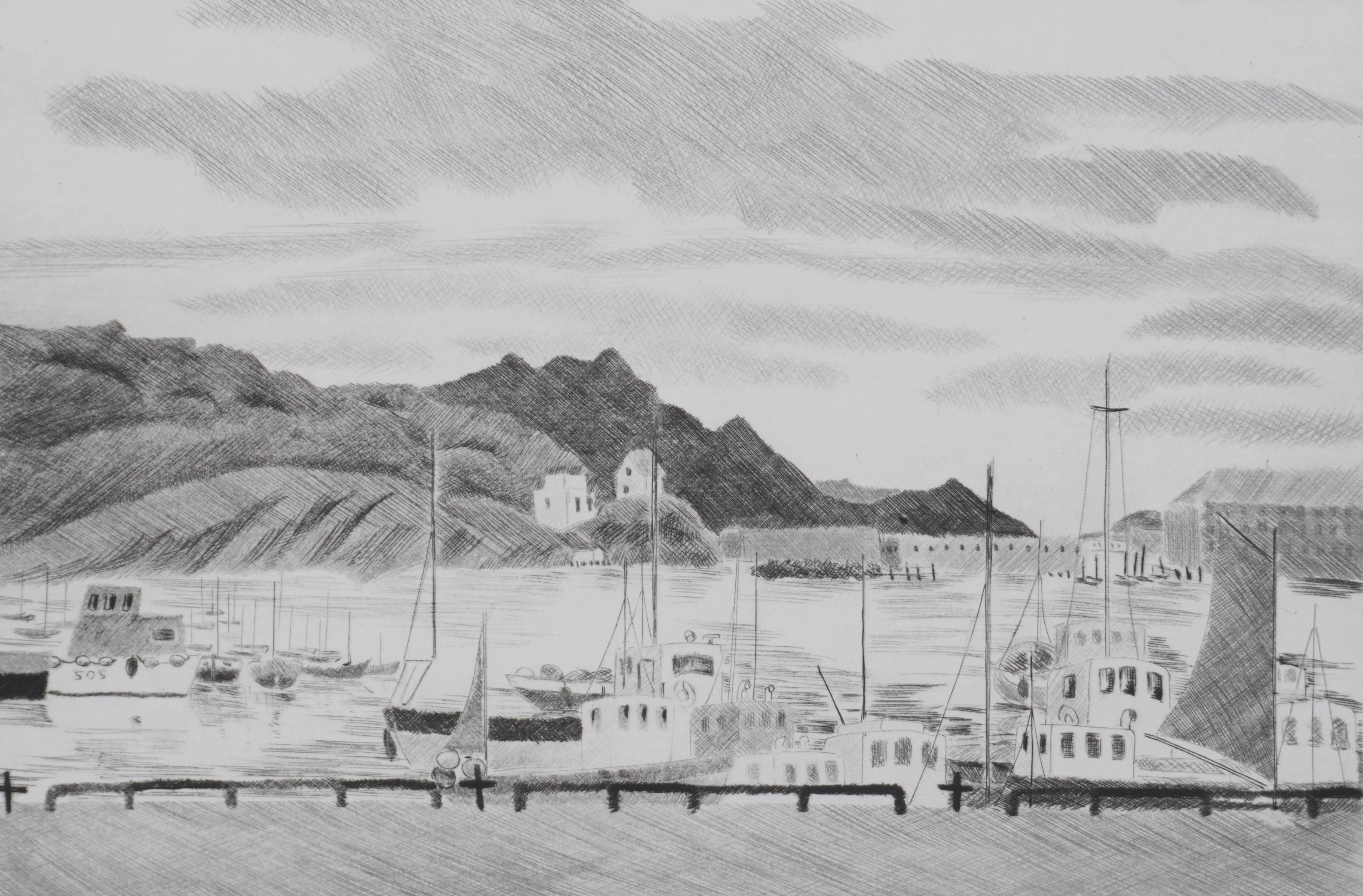 Camille COMBE : Une heure à Bodø, Gravure originale signée - Image 5