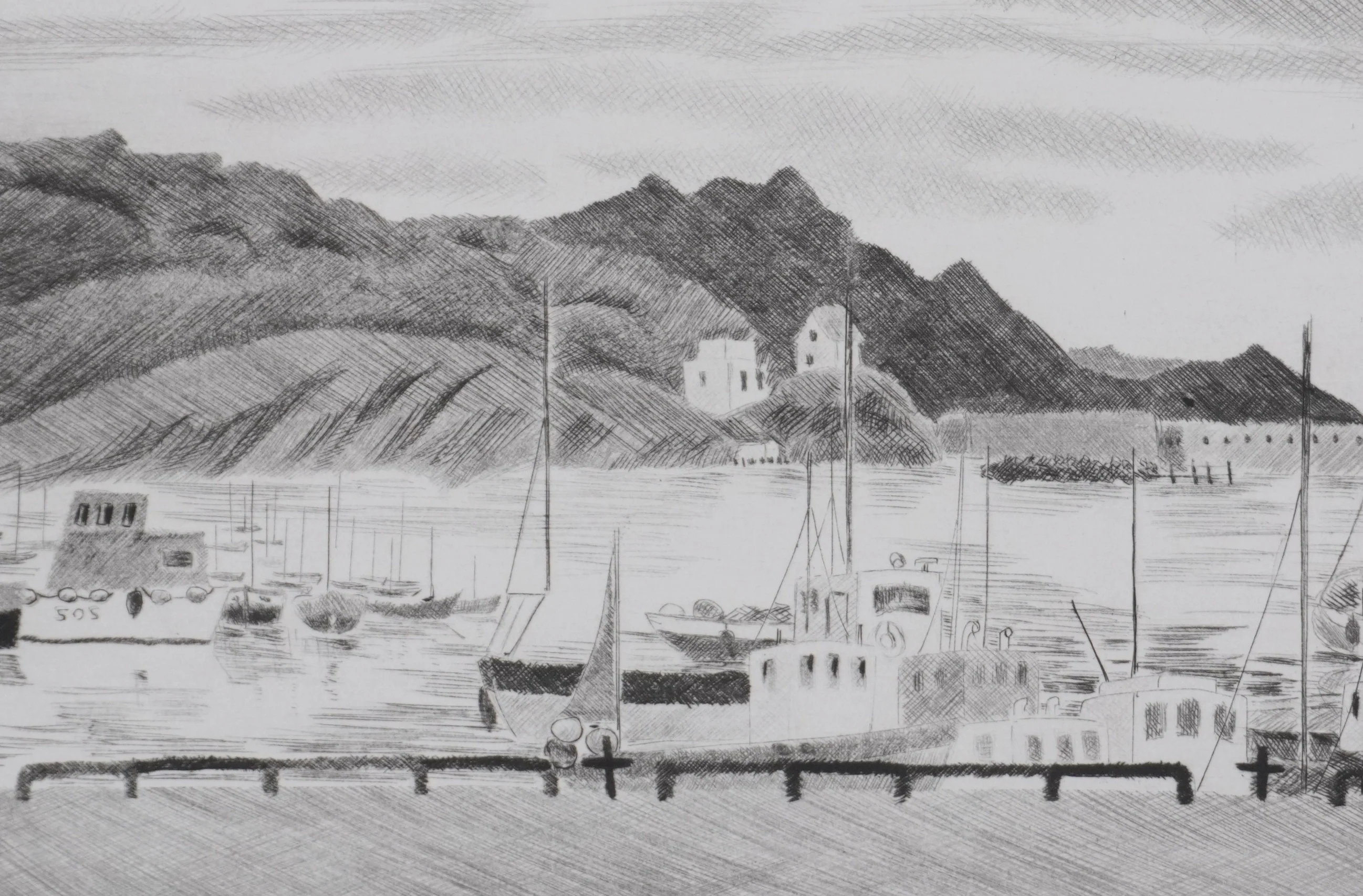 Camille COMBE : Une heure à Bodø, Gravure originale signée - Image 6