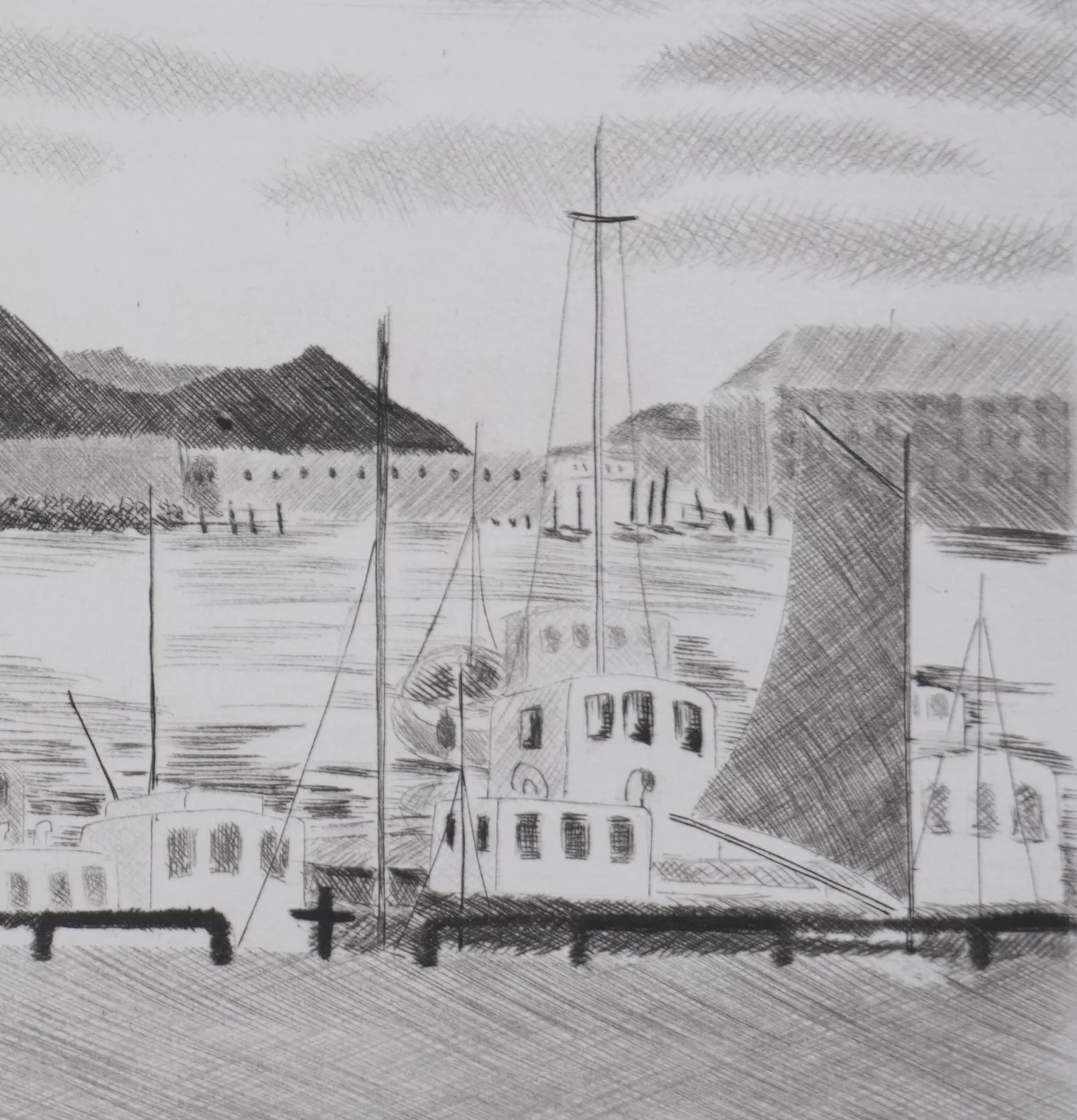 Camille COMBE : Une heure à Bodø, Gravure originale signée - Image 7