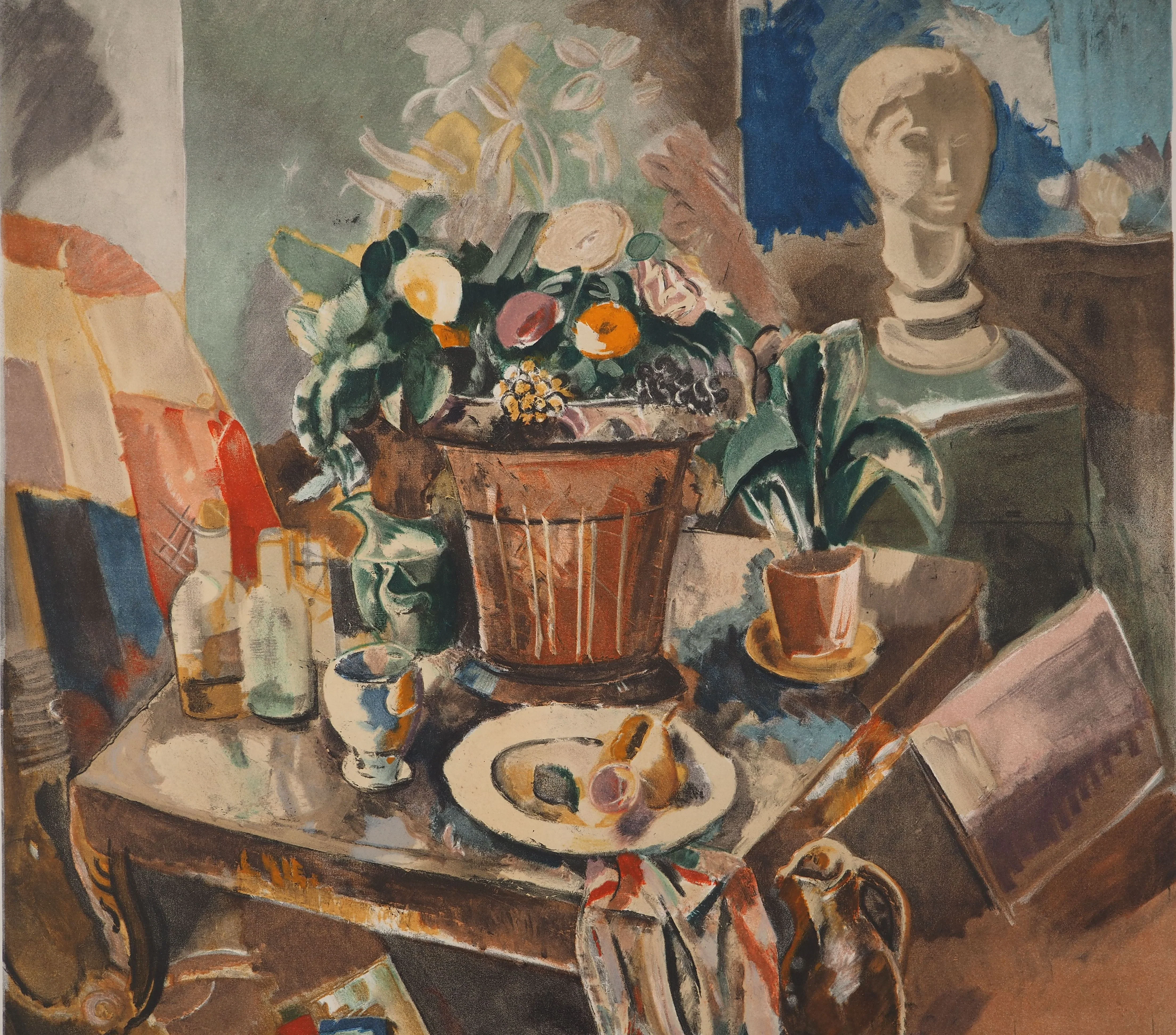 Charles DUFRESNE : Atelier d'artiste, Lithographie signée - Image 2