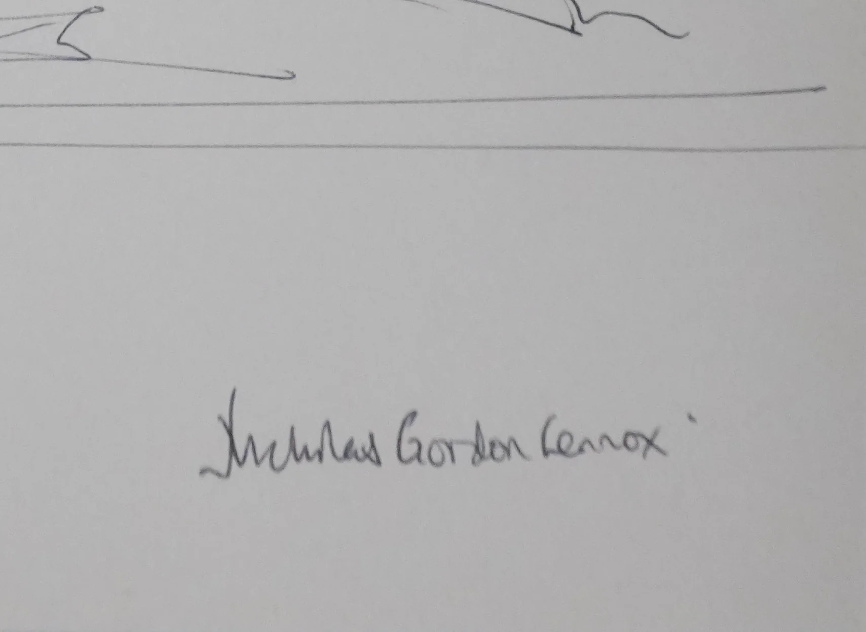 Charles GORDON-LENNOX : Les branches noires, Autographe et dessin original signé - Image 2