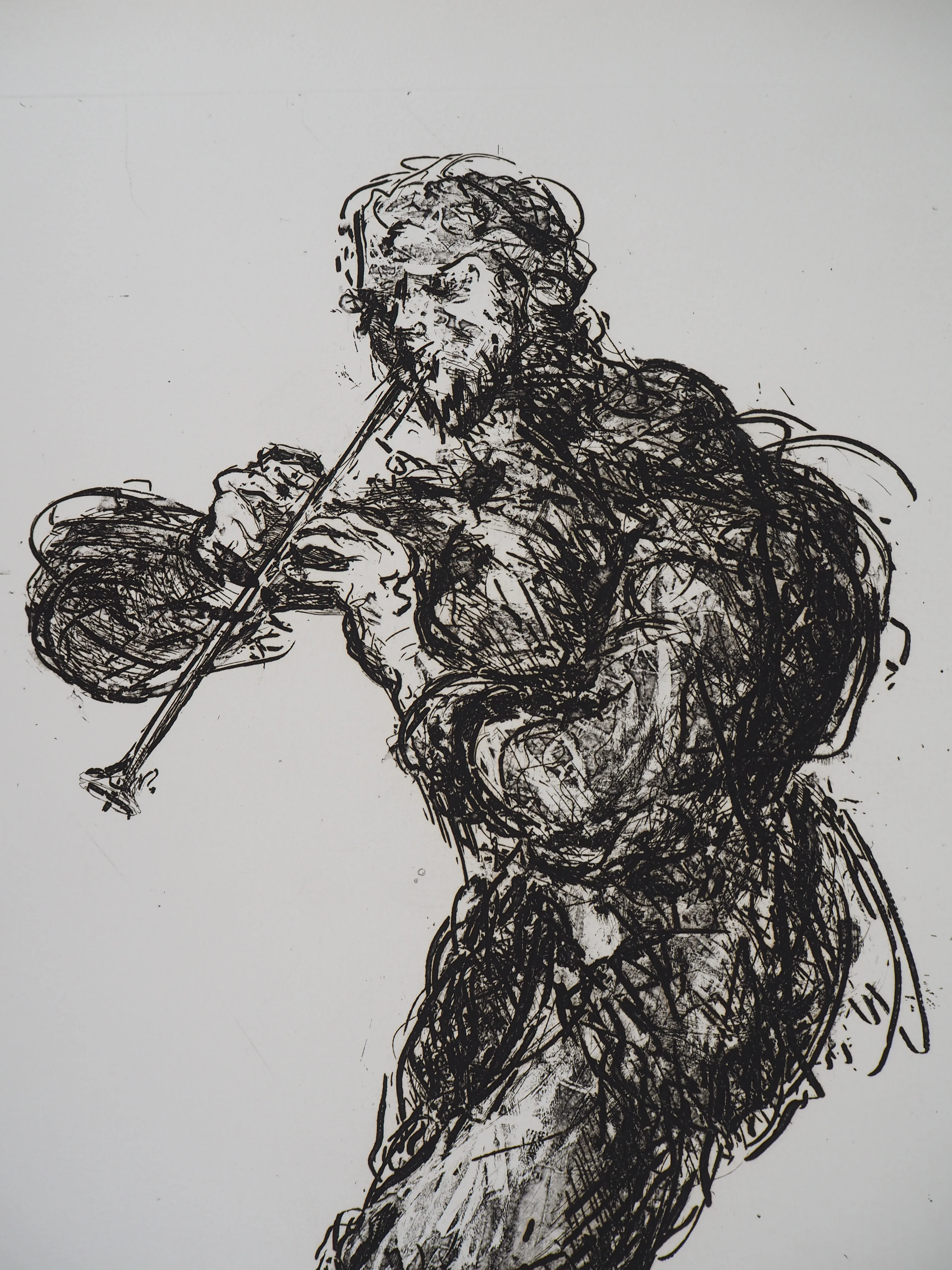 Jean-Claude CHEVALIER : Le clarinettiste, Gravure originale signée - Image 3