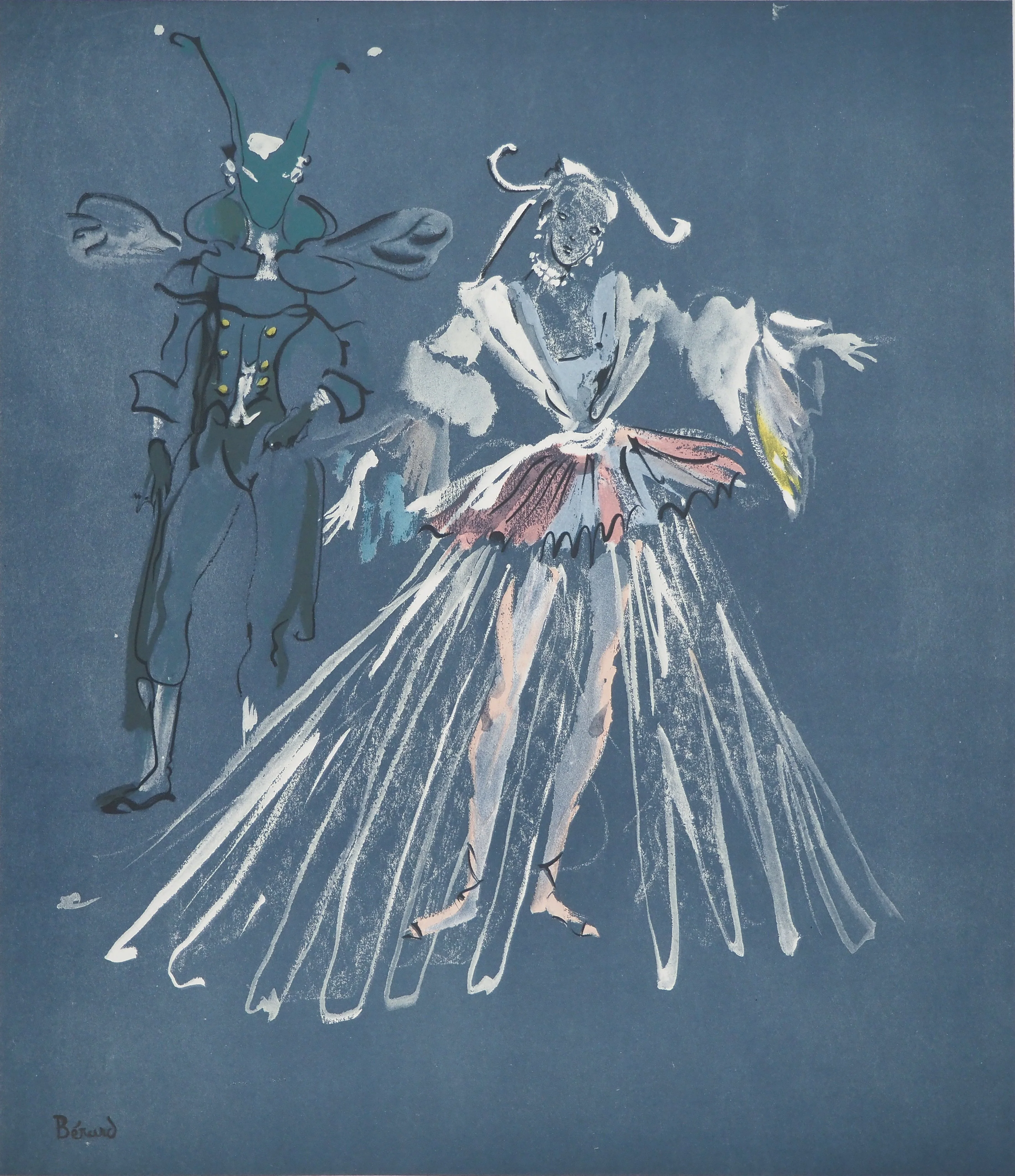 Christian BERARD : Le bal costumé, Affiche en lithographie - Image 3