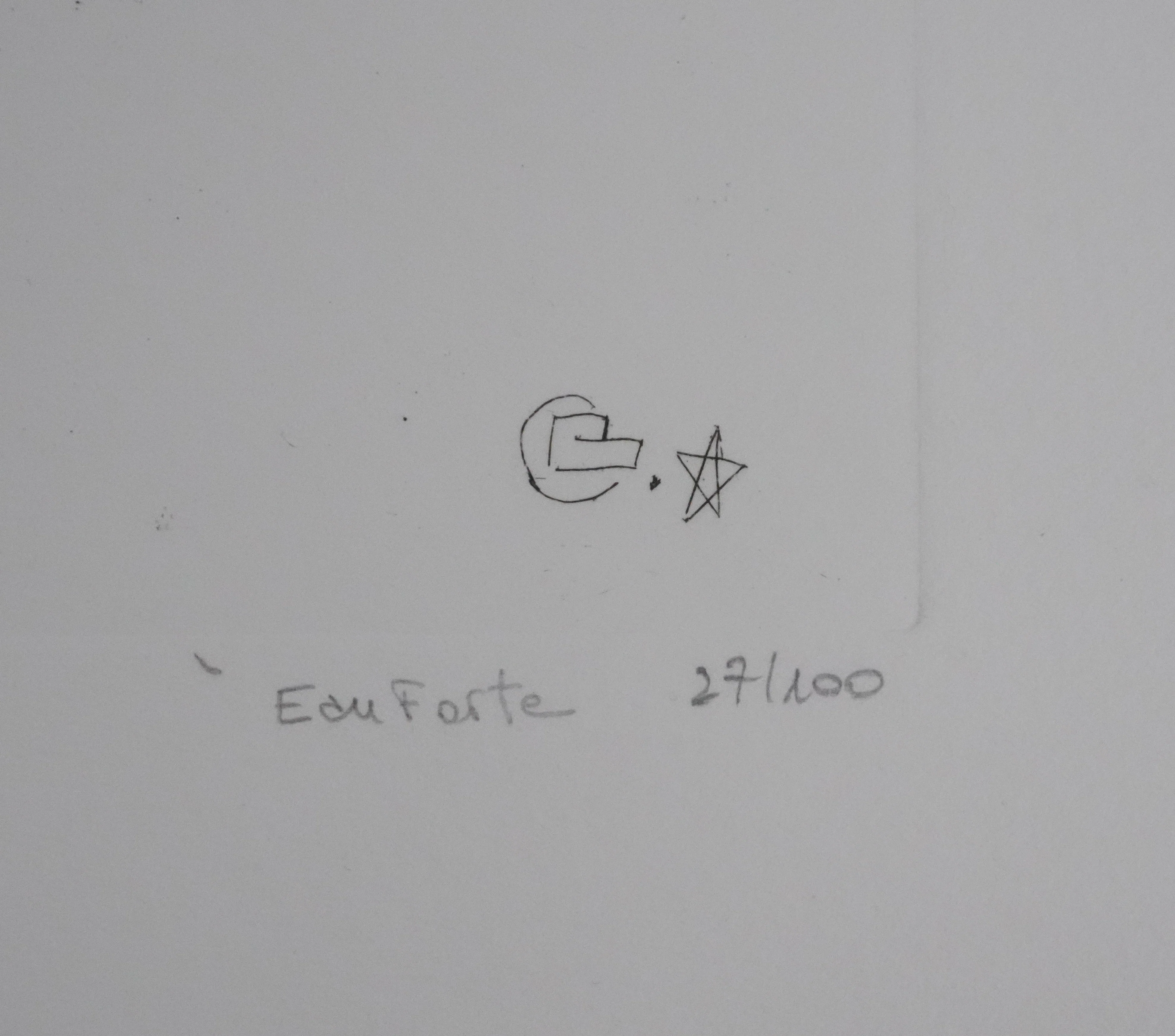Claude BENARD : Discussion dans le désert, Gravure originale signée - Image 6