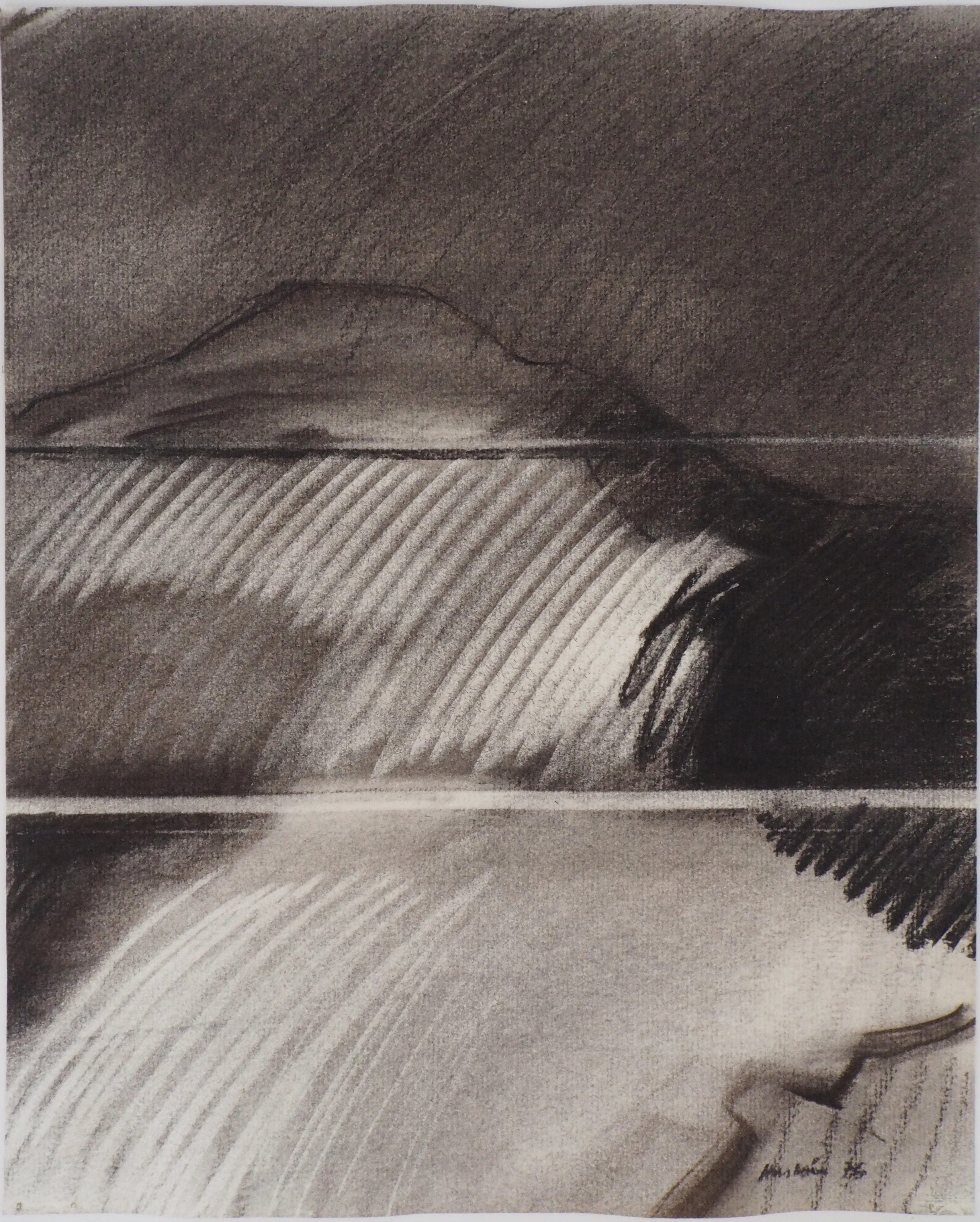Claude HASTAIRE : Ombre contrastée, Pastel original signé