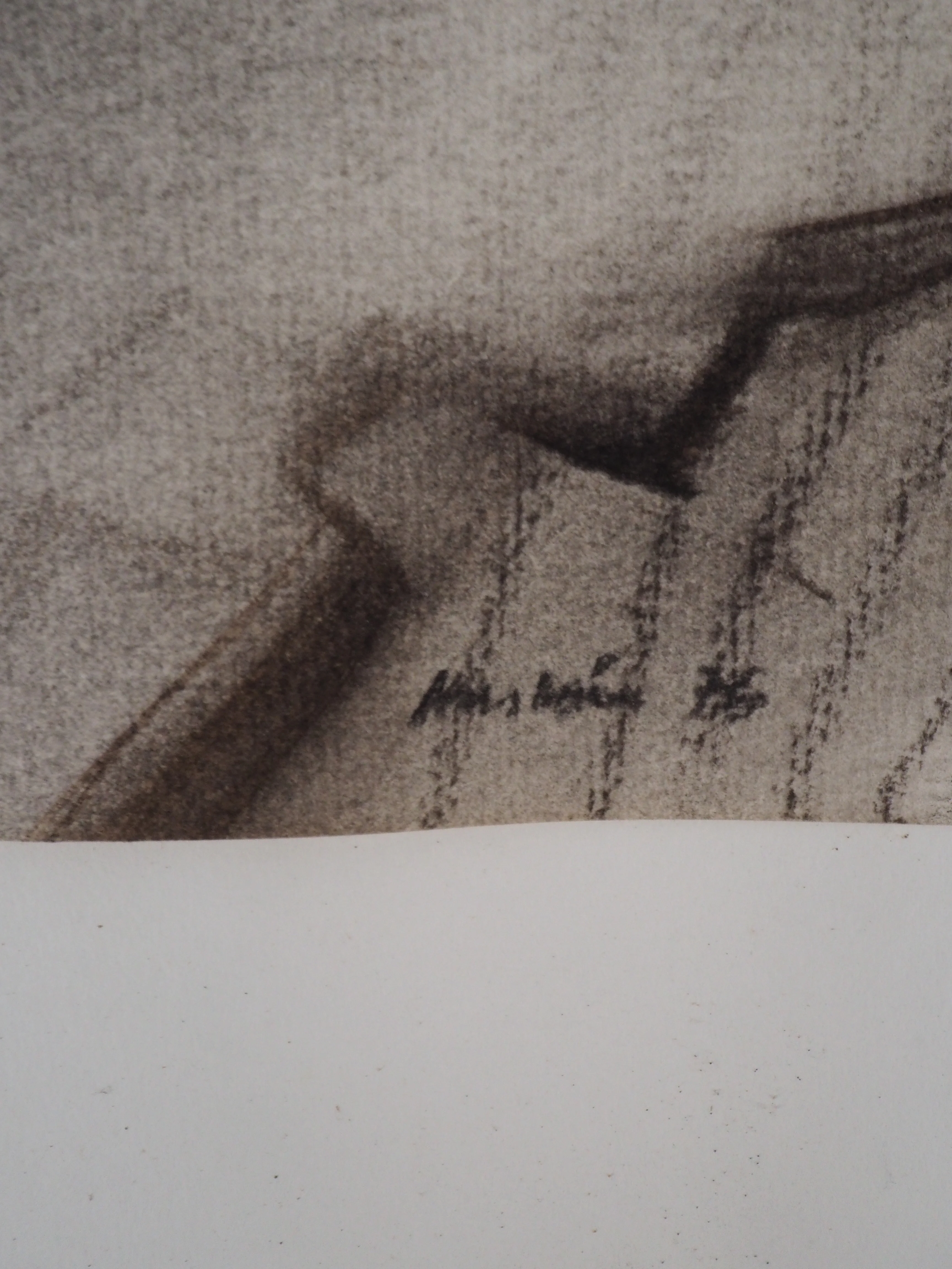 Claude HASTAIRE : Ombre contrastée, Pastel original signé - Image 2