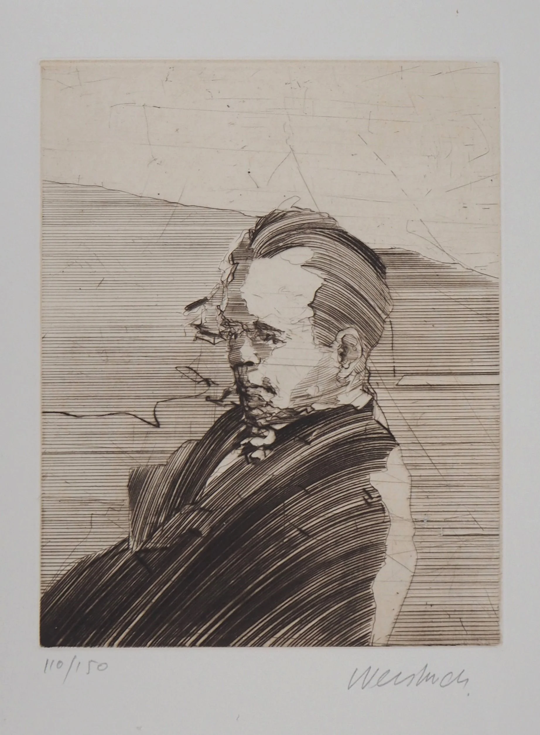 Claude WEISBUCH : Hommage à Camus, Gravure originale signée