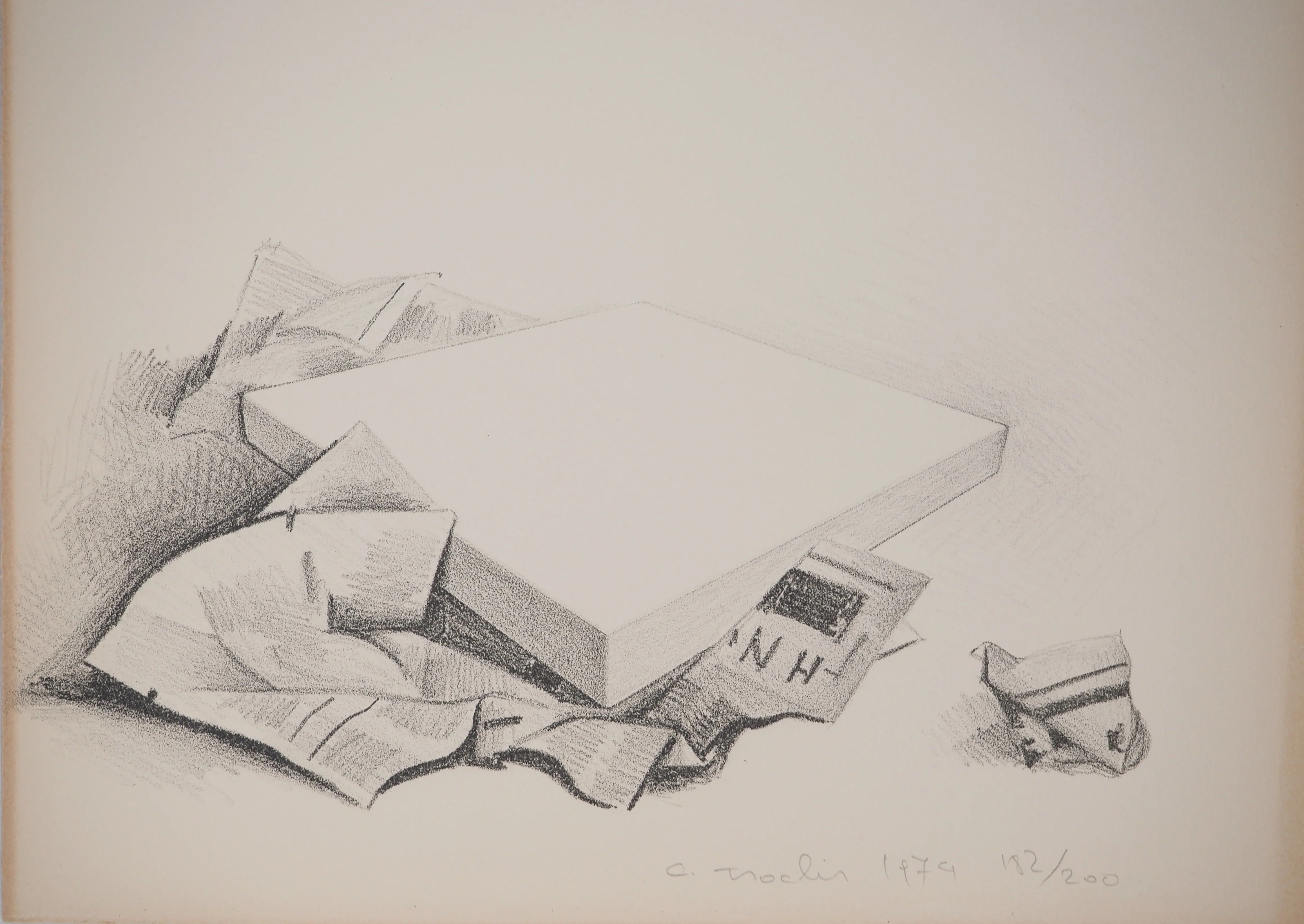 Costa TSOCLIS : Nature morte aux papiers, Lithographie originale signée - Image 4