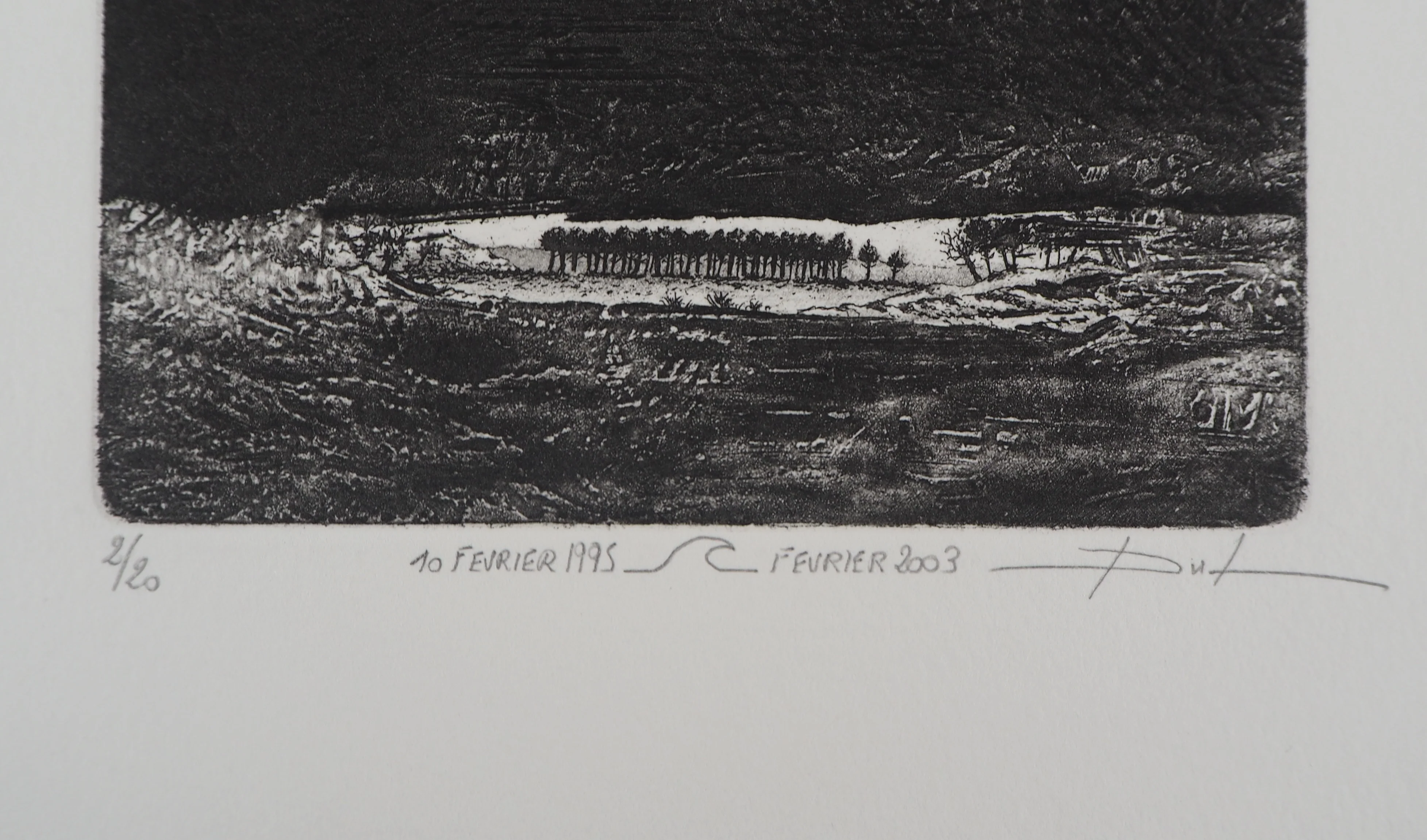 Daniel BEUGNIOT (DUL) : Vue sur le lac, Gravure originale signée - Image 2
