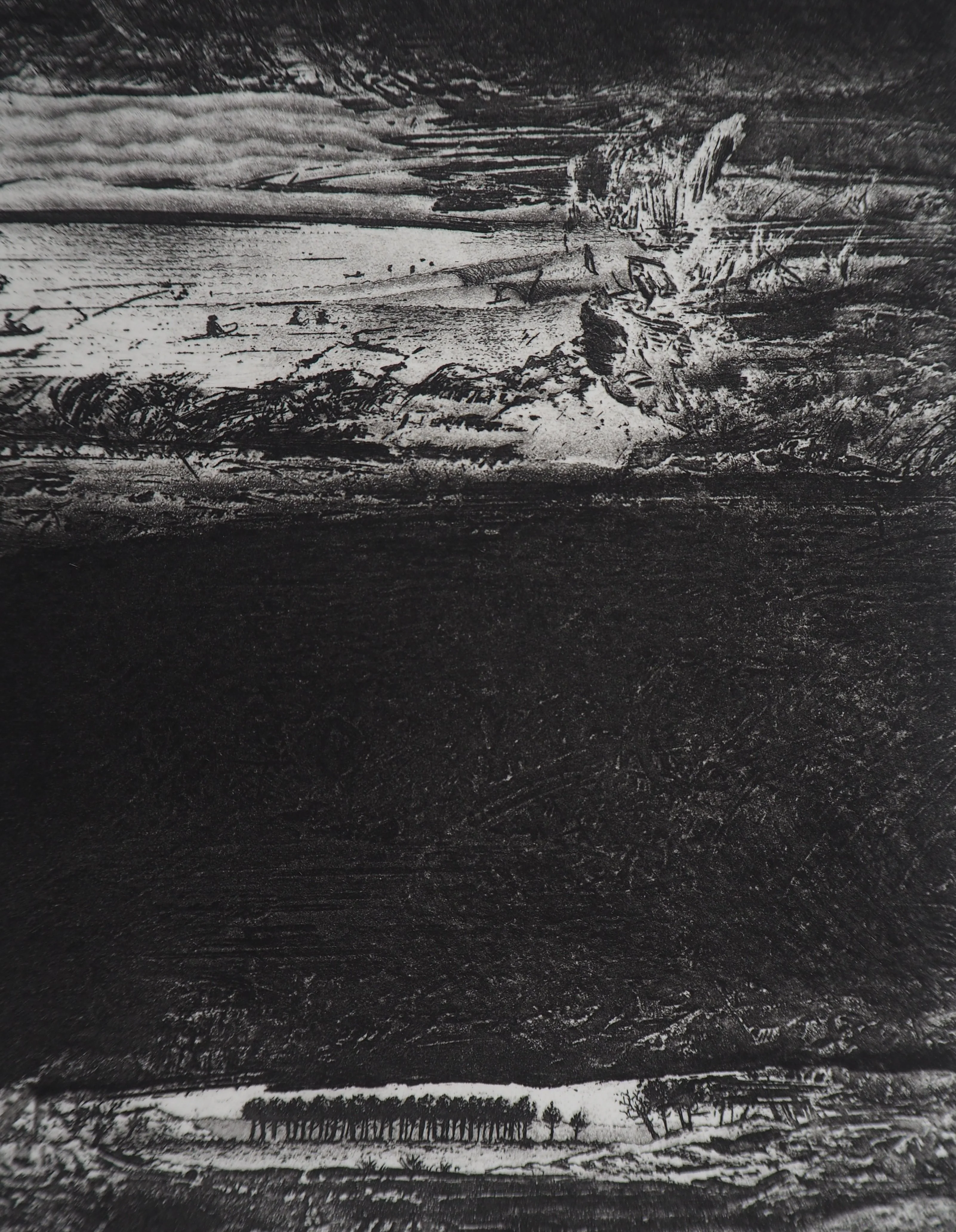 Daniel BEUGNIOT (DUL) : Vue sur le lac, Gravure originale signée - Image 4
