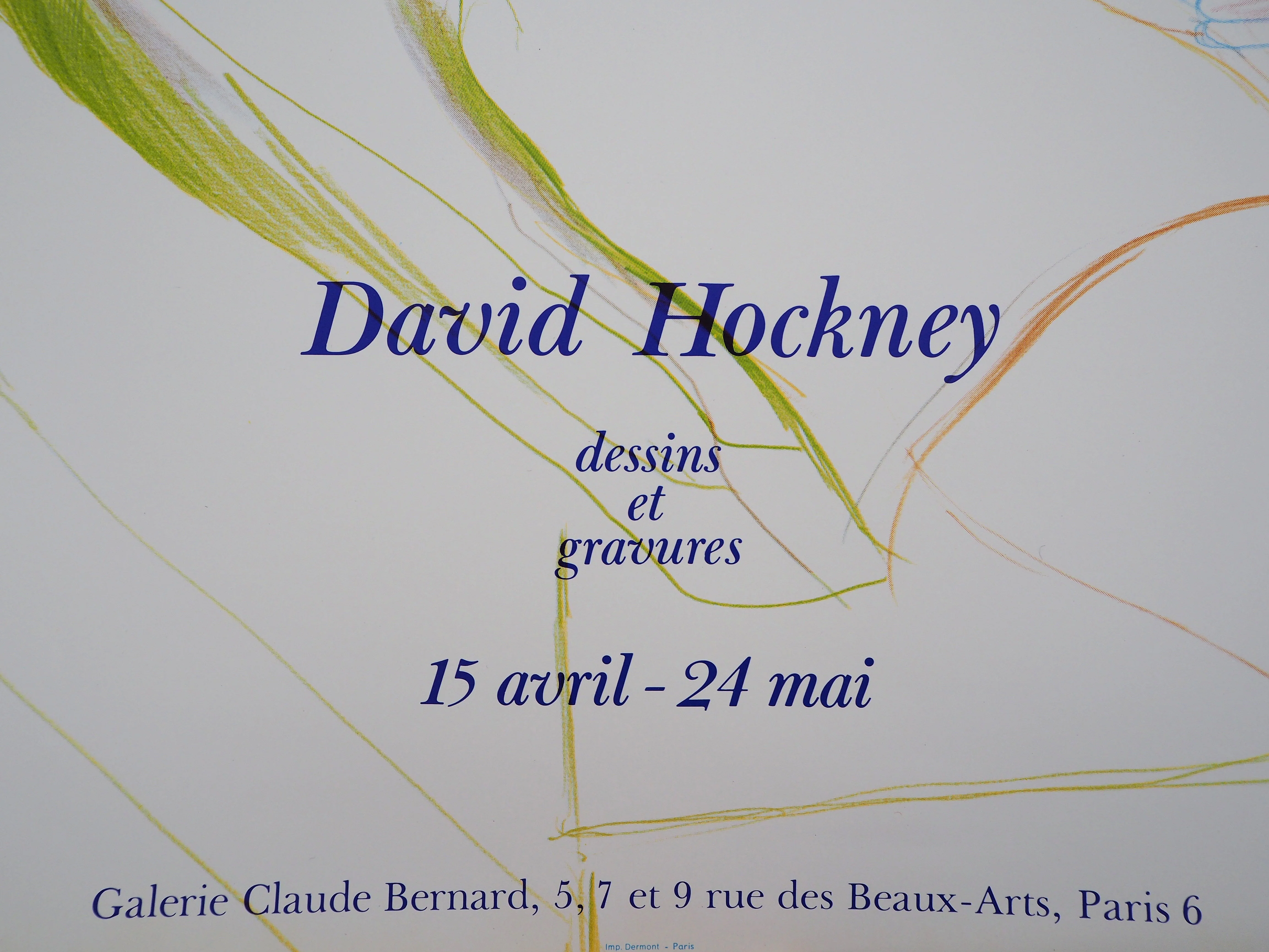 David HOCKNEY : Homme élégant lisant, Affiche originale d’époque - Image 4