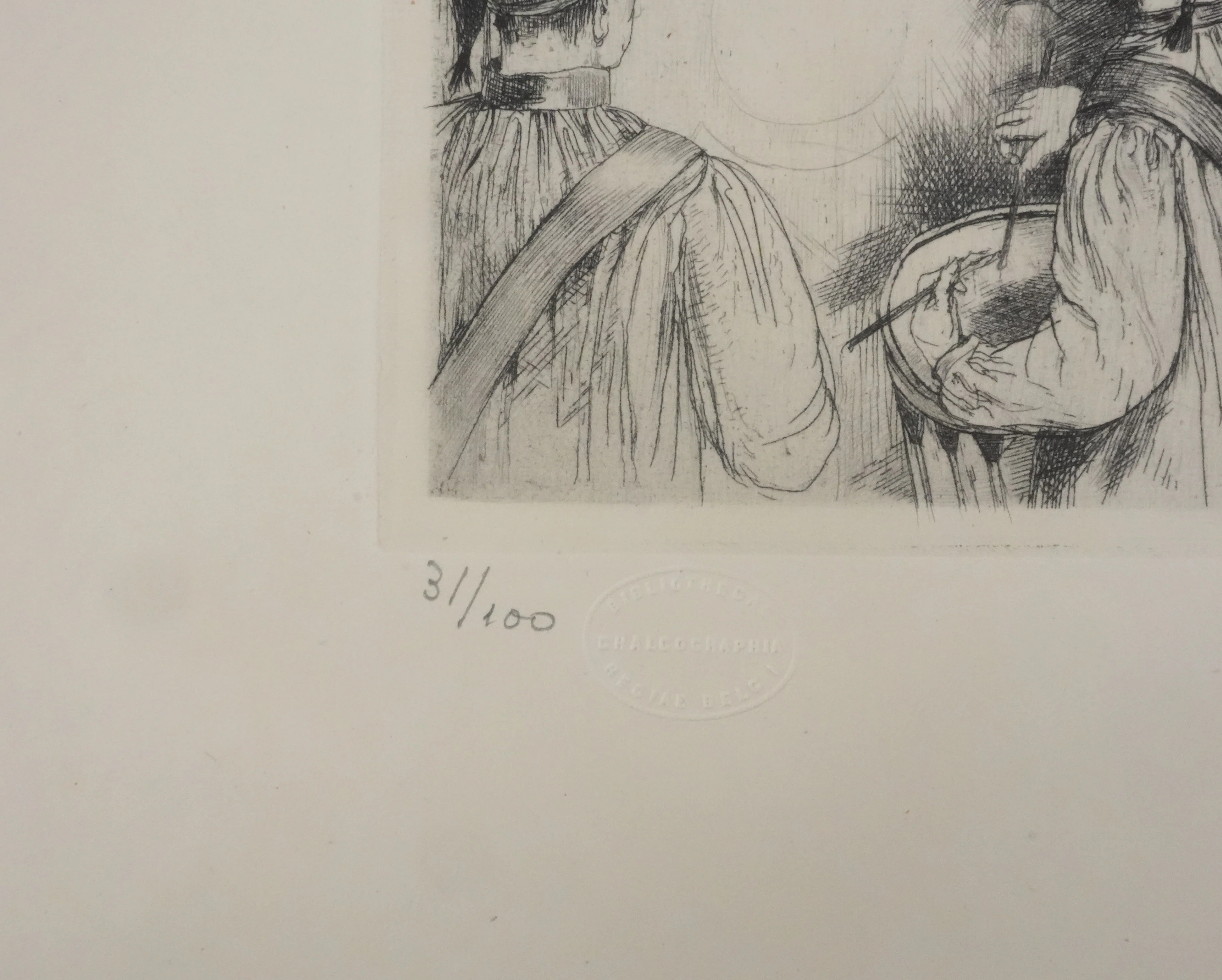 Désiré NAEYAERT : Les différentes incarnations de Manneke Pis, Gravure originale signée - Image 7