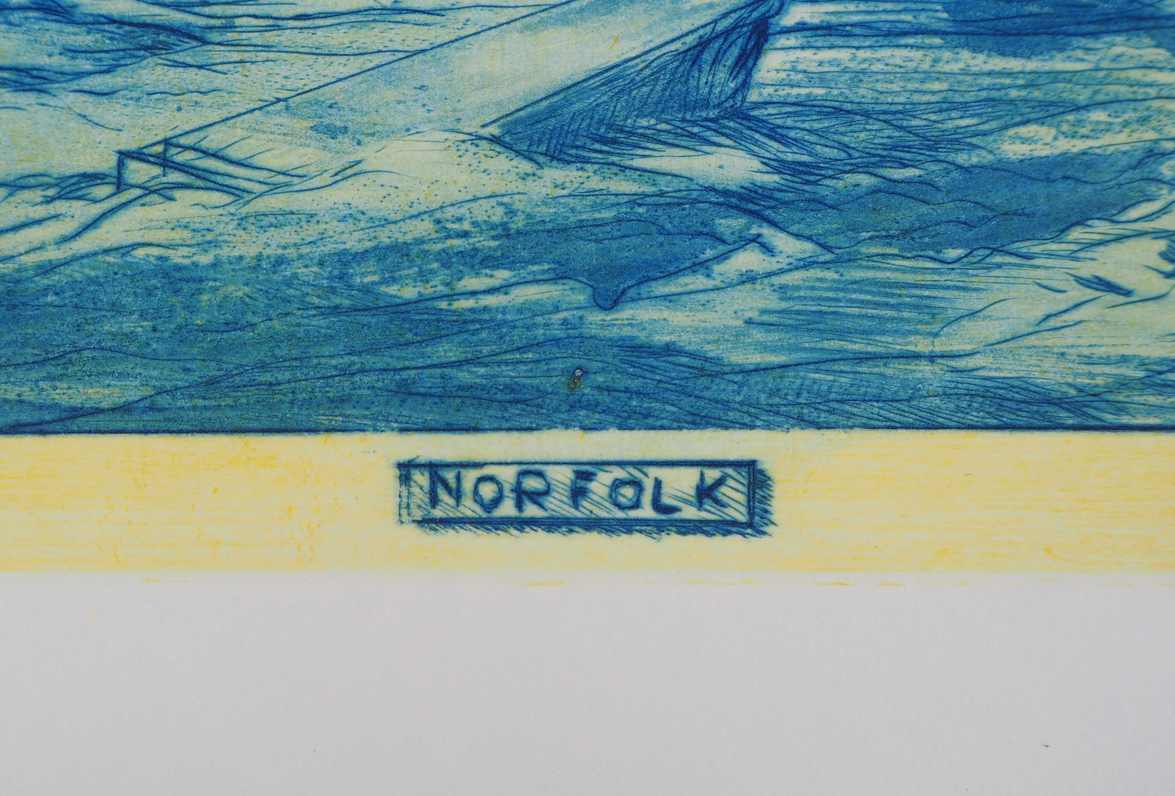 Gérard DIAZ : Paysage bleu, Gravure originale signée - Image 7