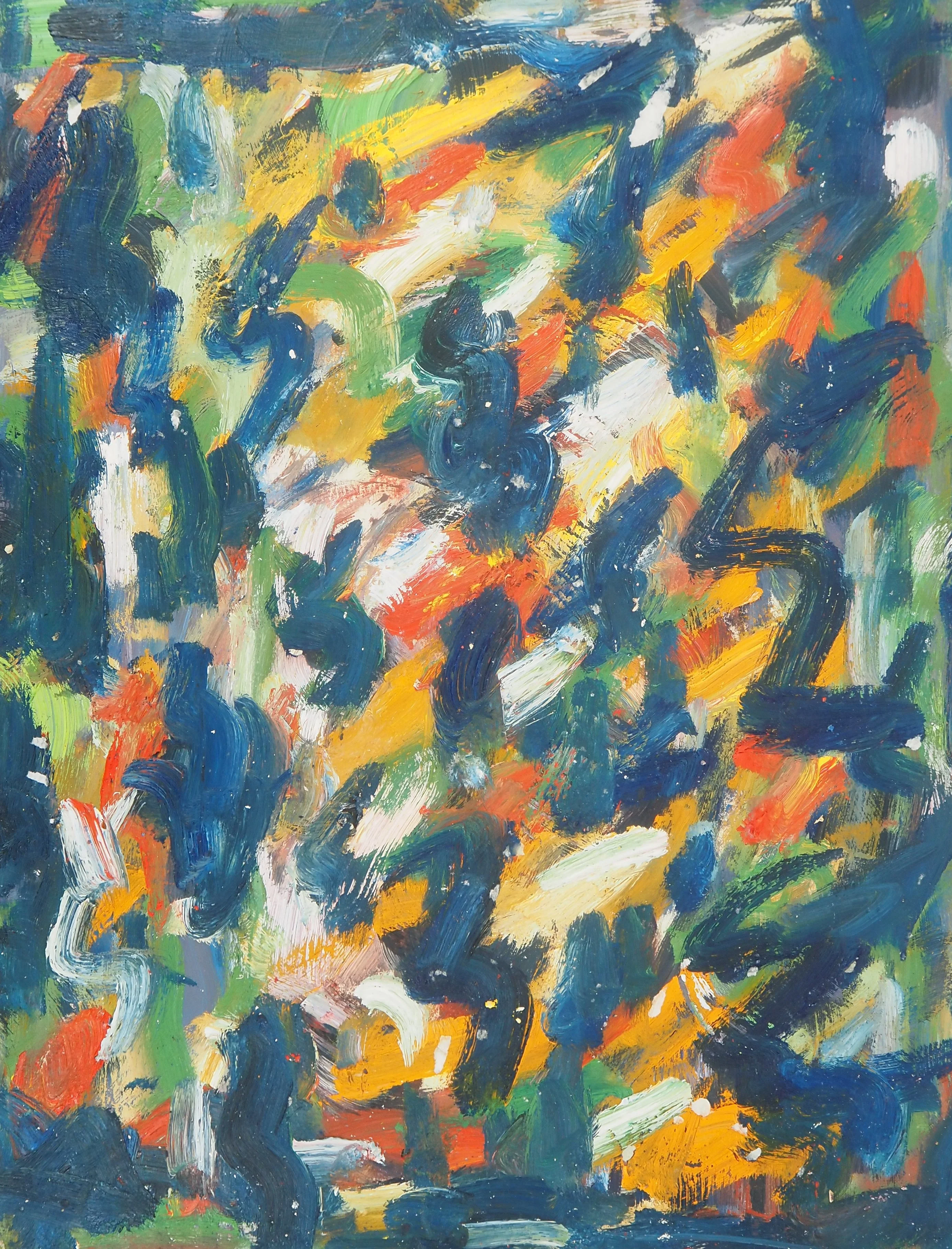 Diyap GÜLER : Abstraction en bleu, Peinture à l'huile - Image 2