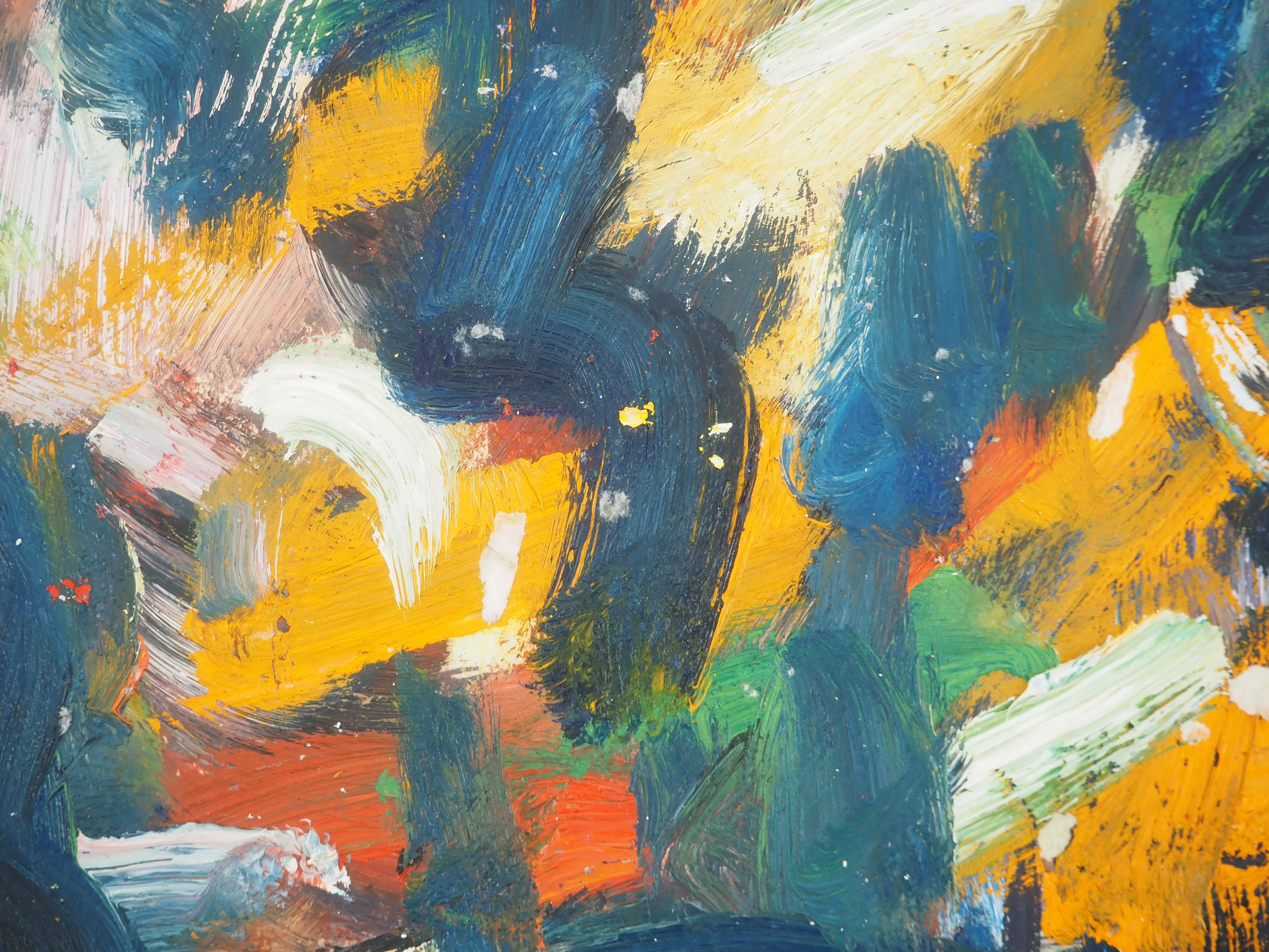Diyap GÜLER : Abstraction en bleu, Peinture à l'huile - Image 4