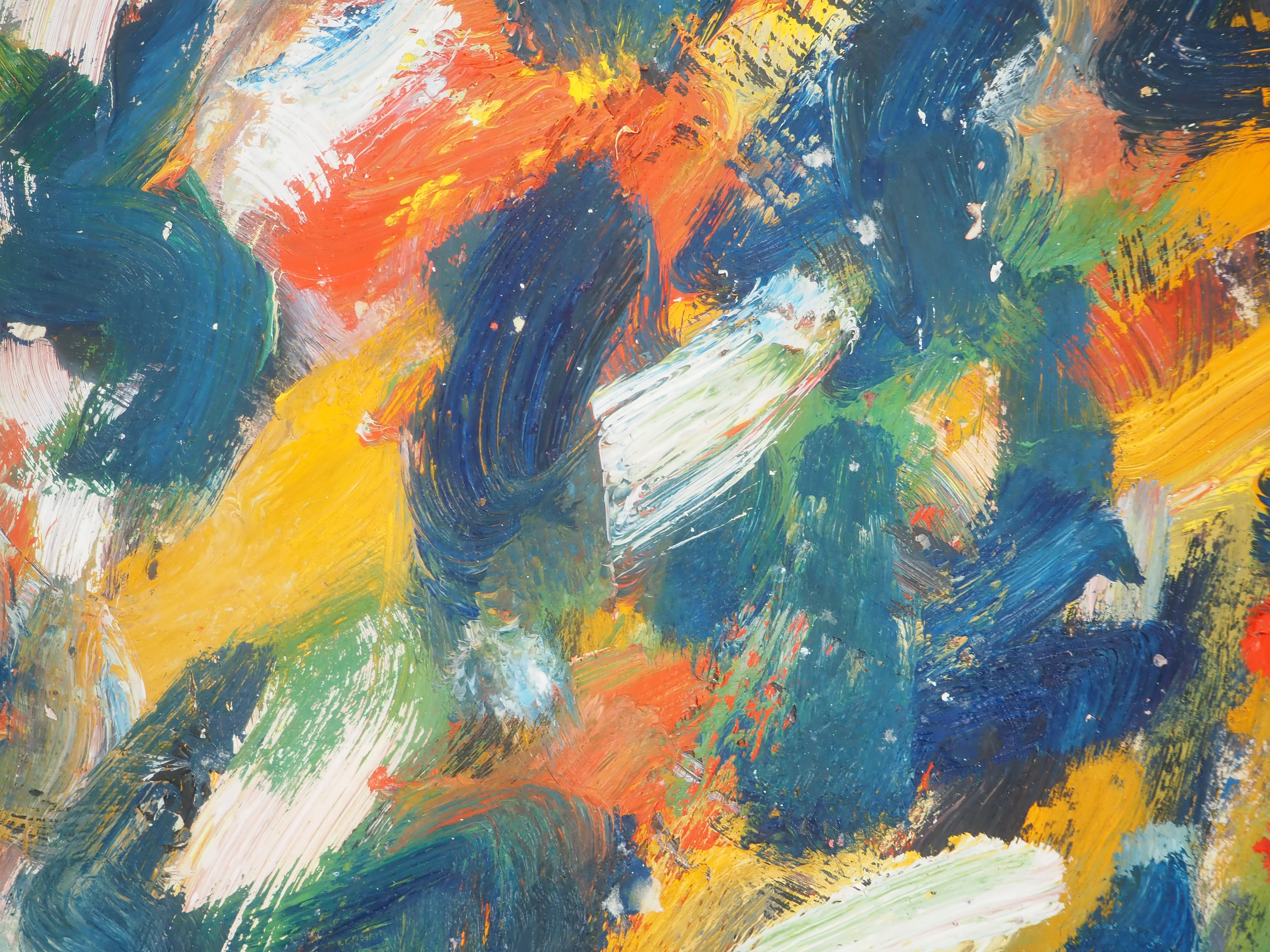 Diyap GÜLER : Abstraction en bleu, Peinture à l'huile - Image 5